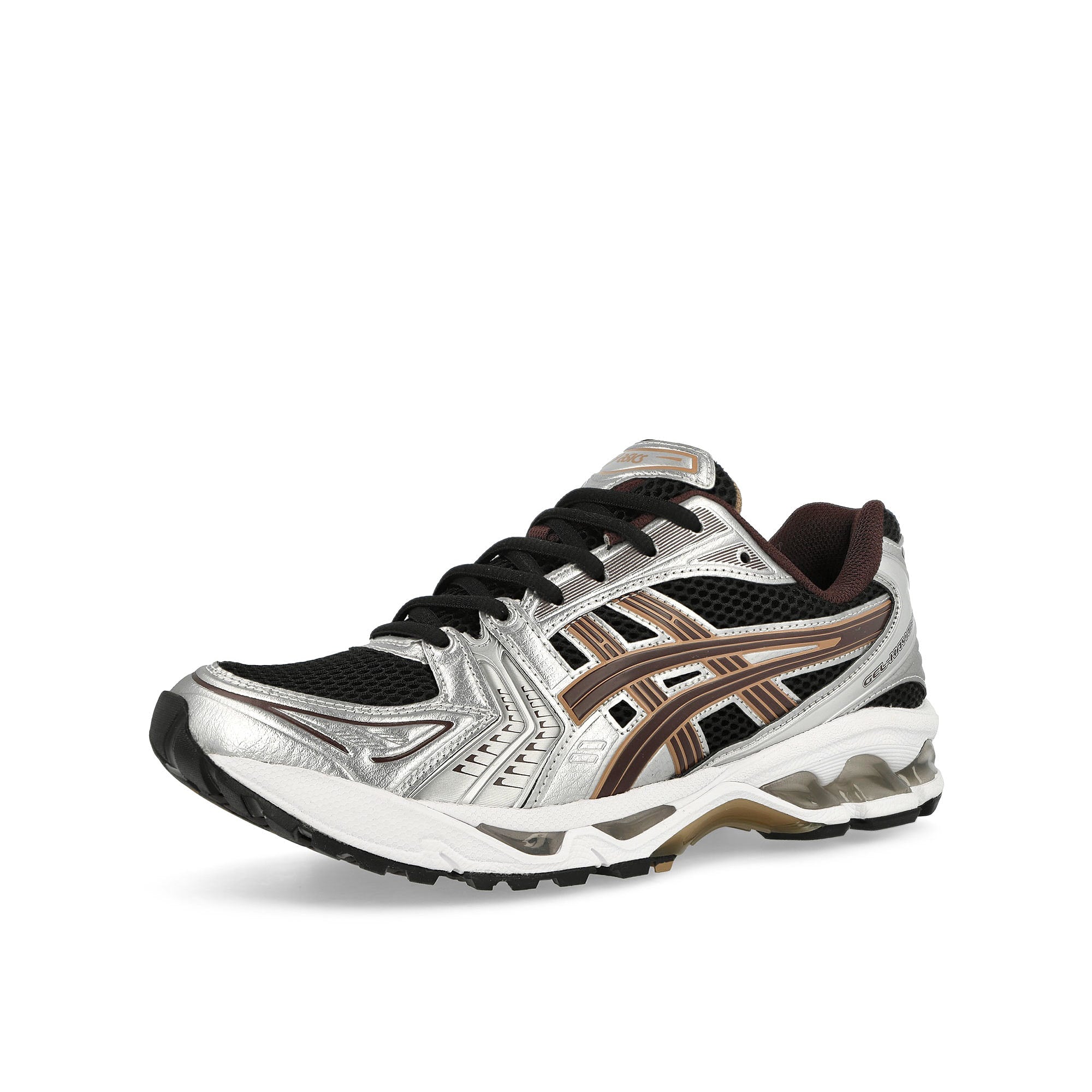 Asics Gel-Kayano 14 Black / Coffee Low Top Sneakers Close Up | Overkill