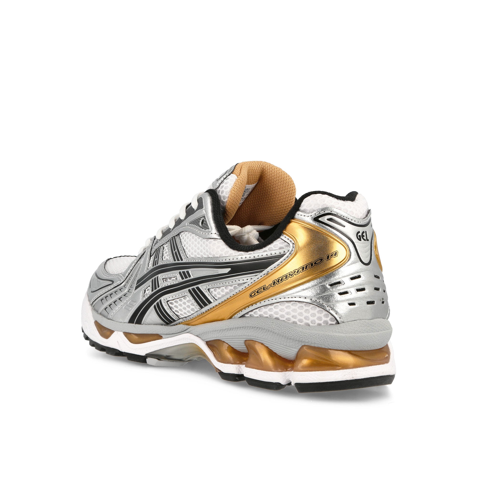 Asics Gel-Kayano 14 White / Pure Gold Close-up | Overkill