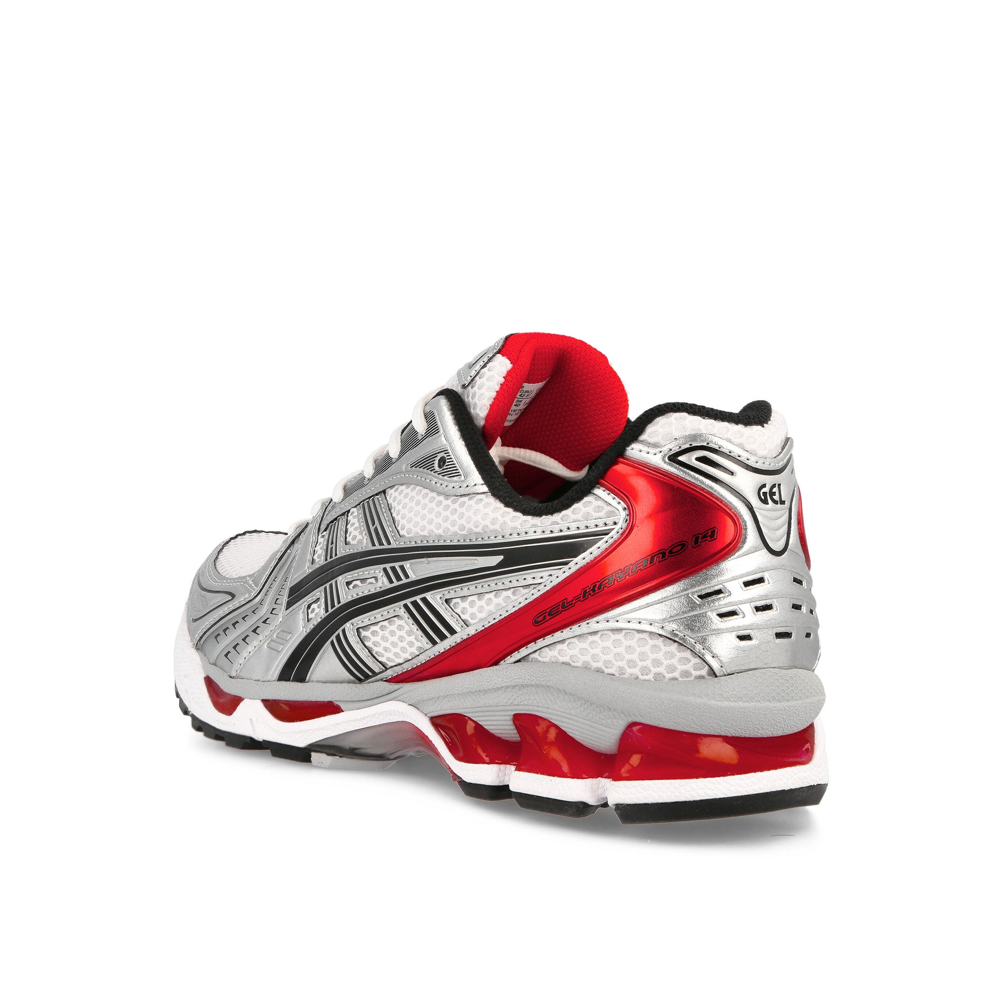 Asics Gel-Kayano 14 White / Classic Red Close-up | Overkill