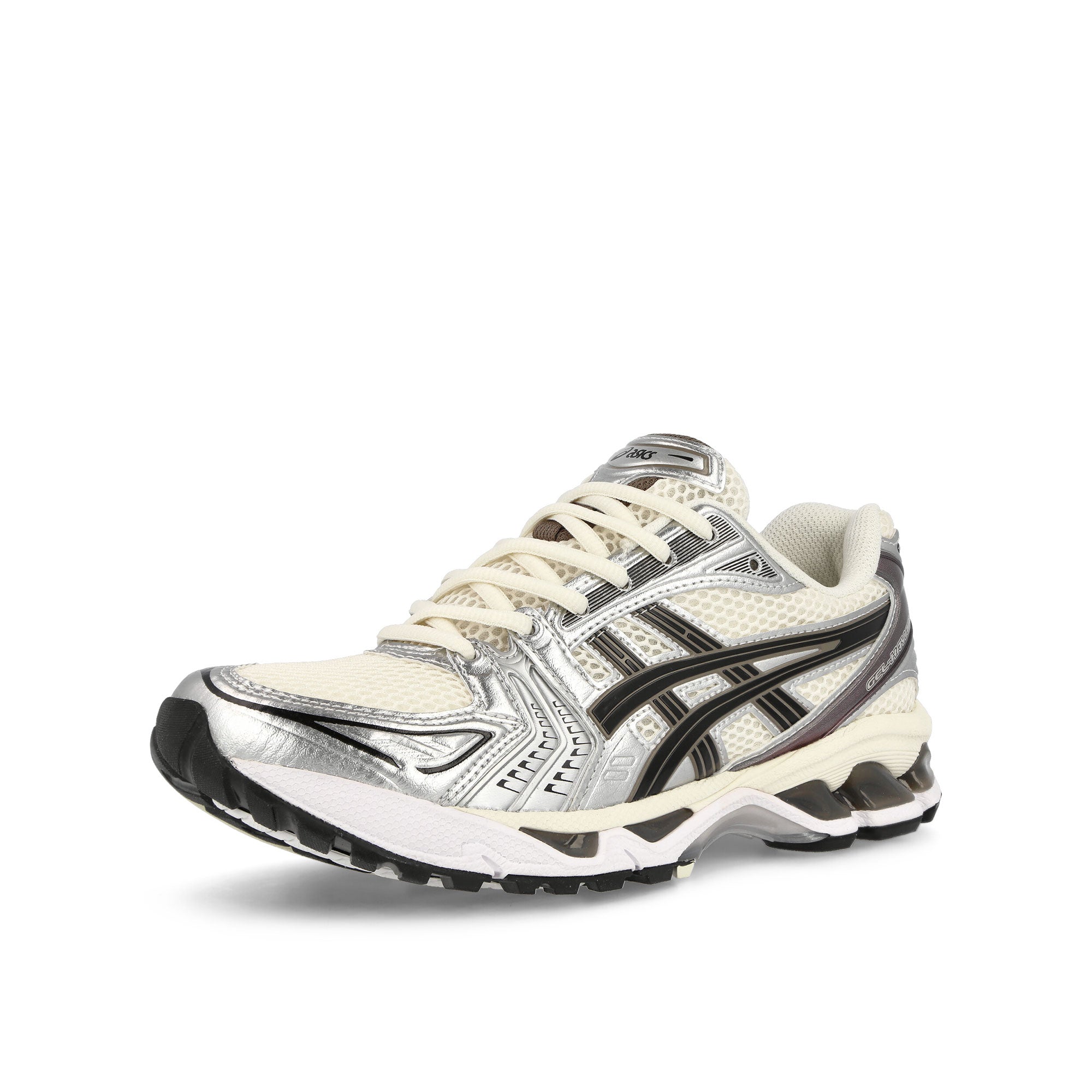 Asics Gel-Kayano 14 Cream / Black Low Top Sneakers Close Up | Overkill