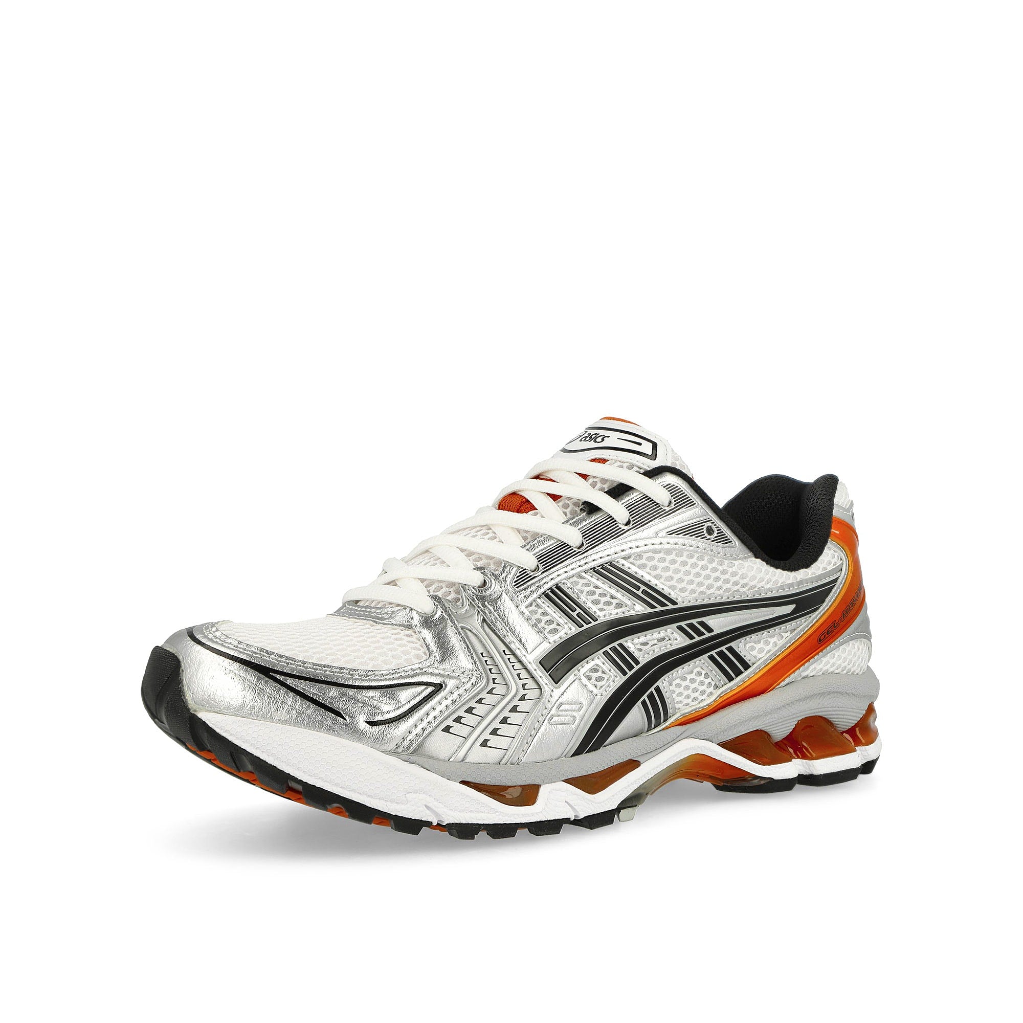 Asics Gel-Kayano 14 White / Piquant Orange Low Top Sneakers Close Up | Overkill