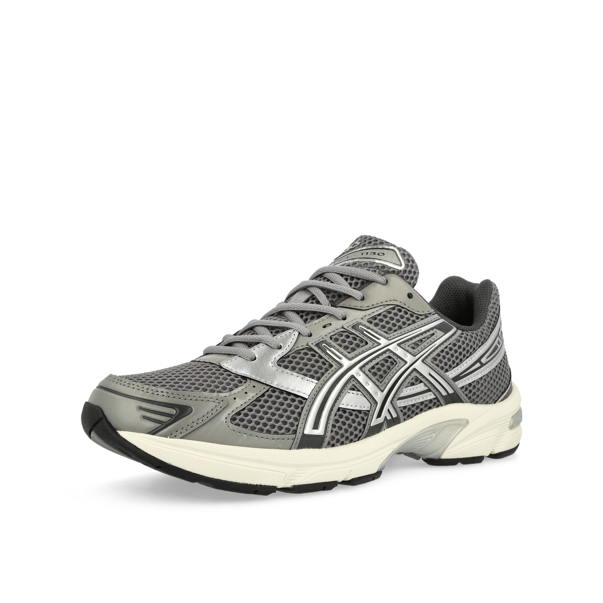 Asics Gel-1130 Clay Grey / Pure Silver Low Top Sneakers Close Up | Overkill