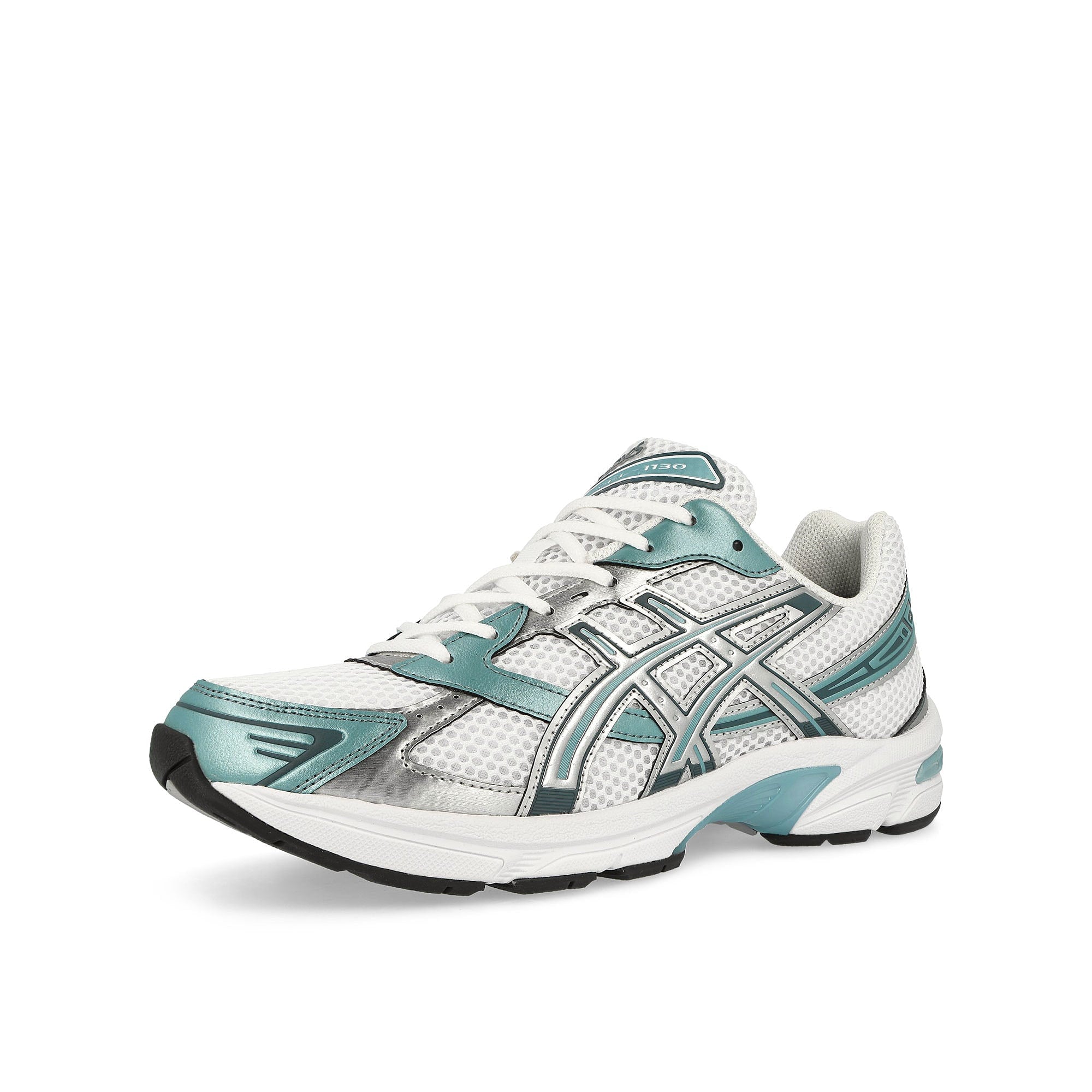 Asics Gel-1130 White / Shark Skin Low Top Sneakers Close Up | Overkill