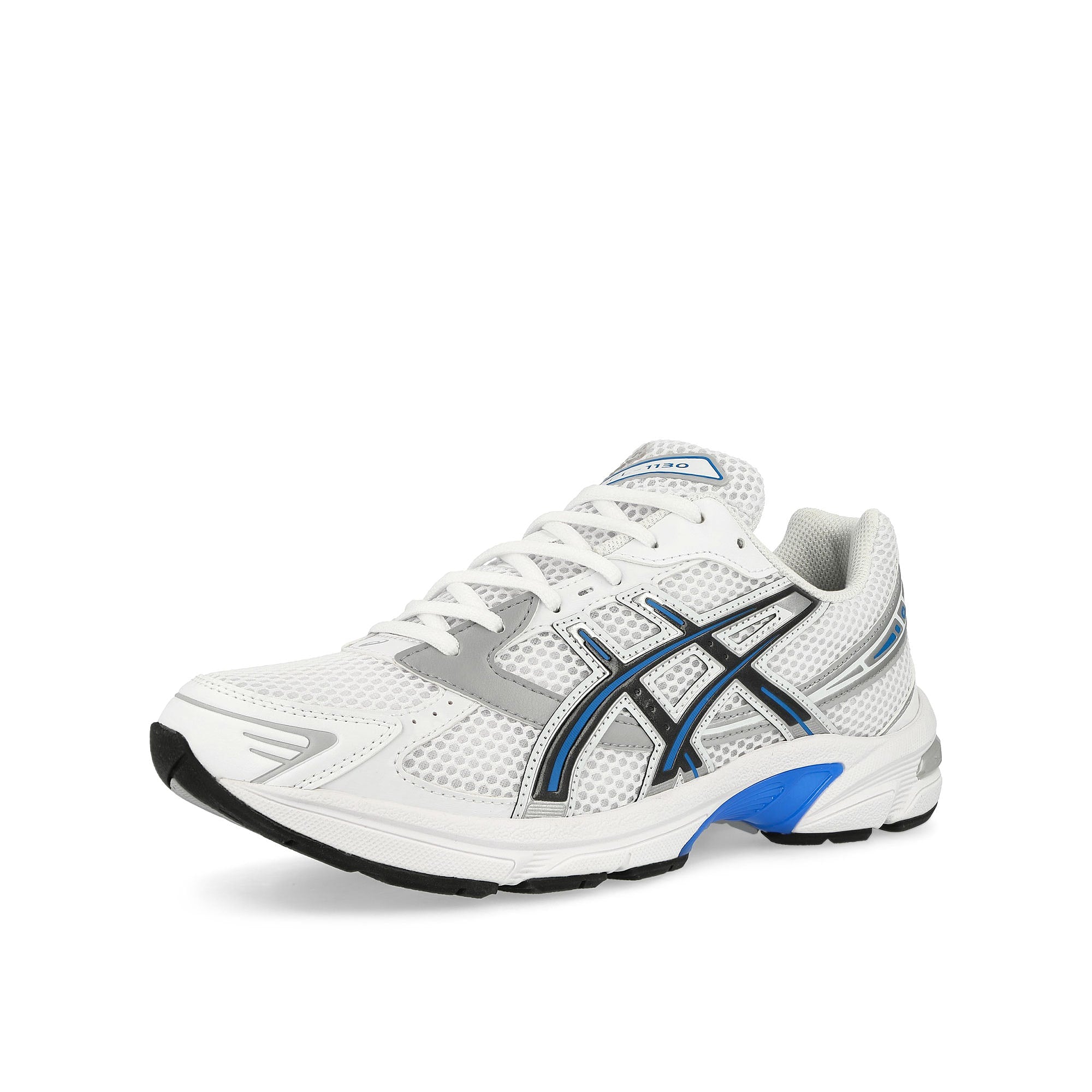 Asics Gel-1130 White / Tuna Blue Low Top Sneakers Close Up | Overkill