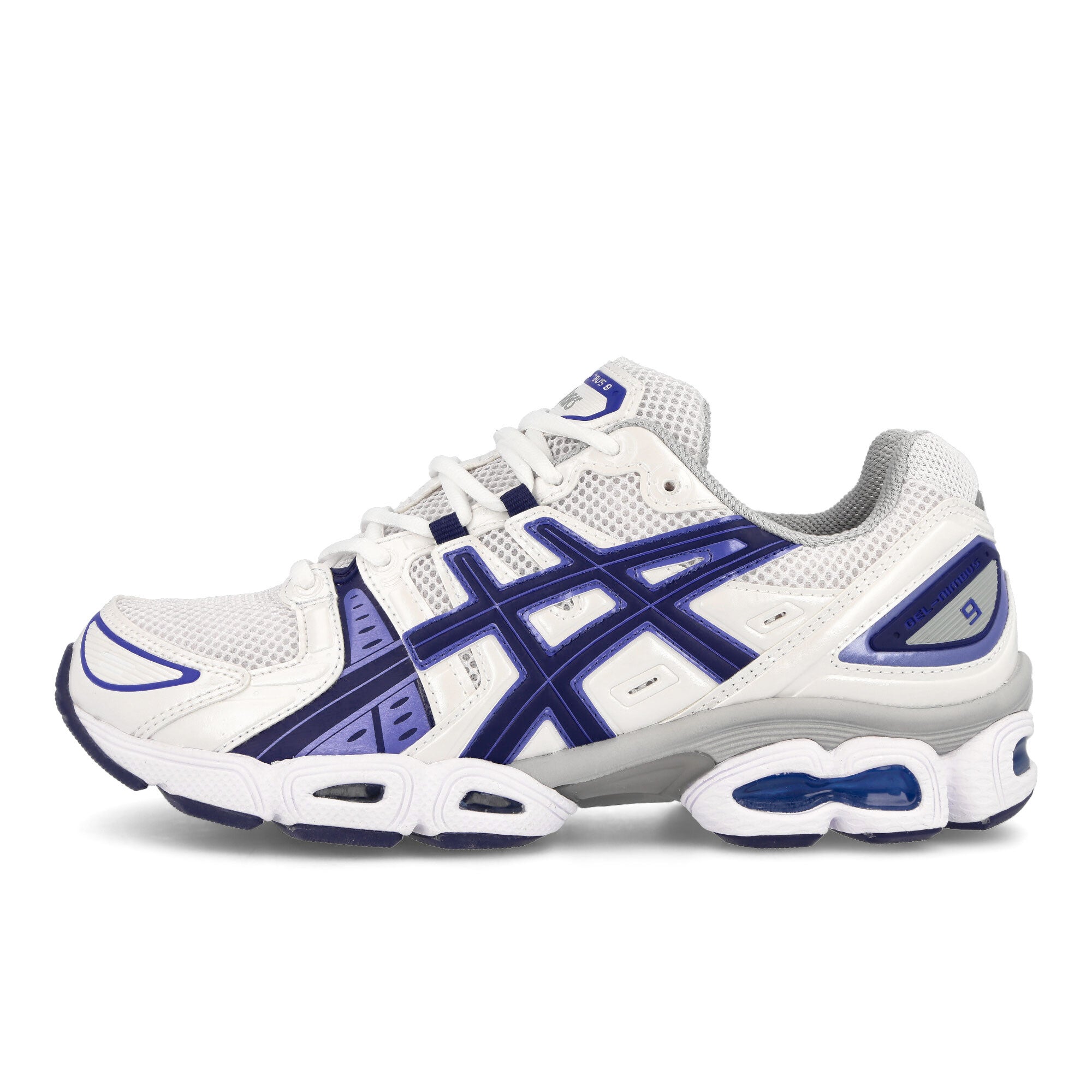 Asics Gel-Nimbus 9 White-Indigo Blue Sneakers 1201A424-103 | Overkill