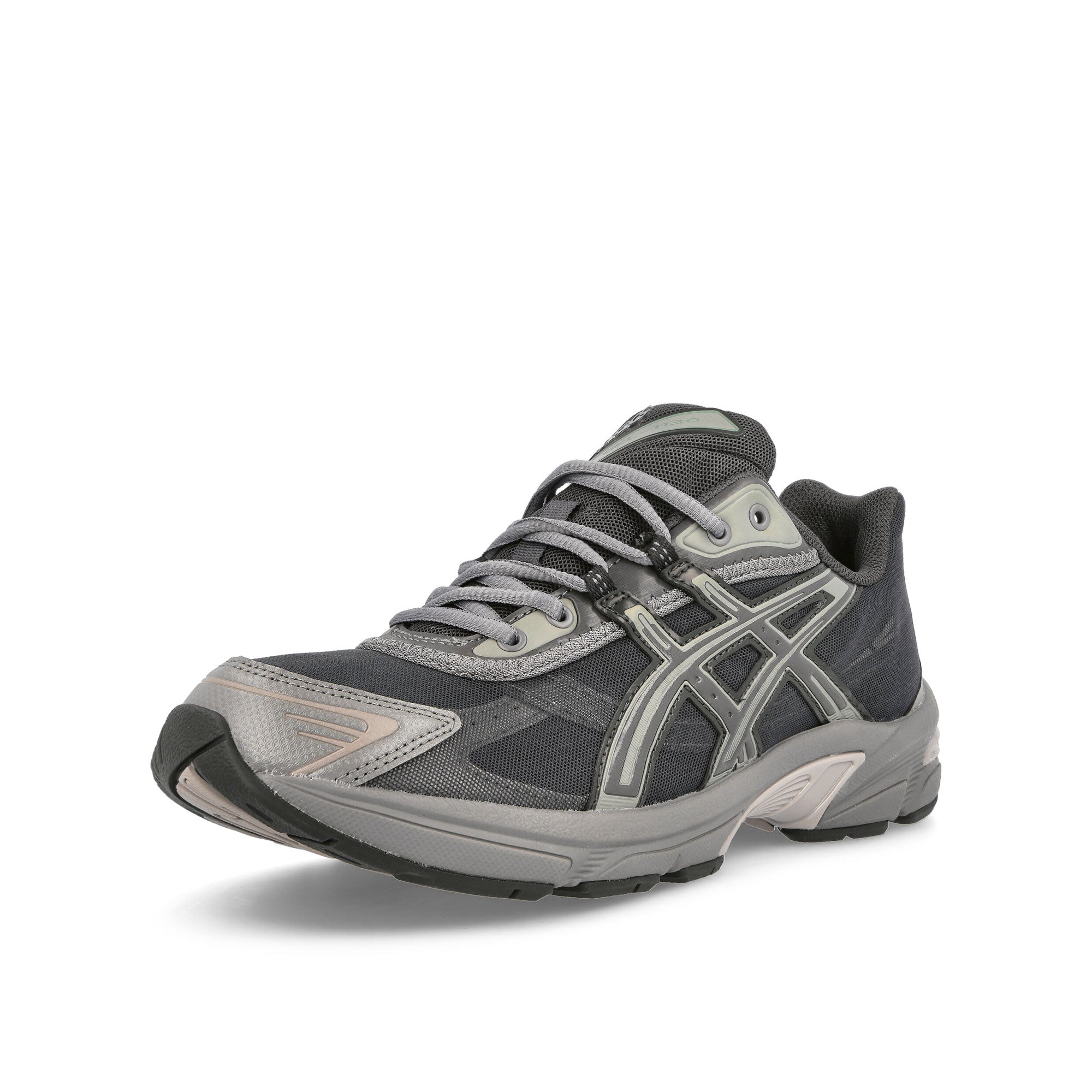 Asics Gel-1130 RE Obsidian Grey-Obsidian Grey Low Top Sneakers Close Up | Overkill