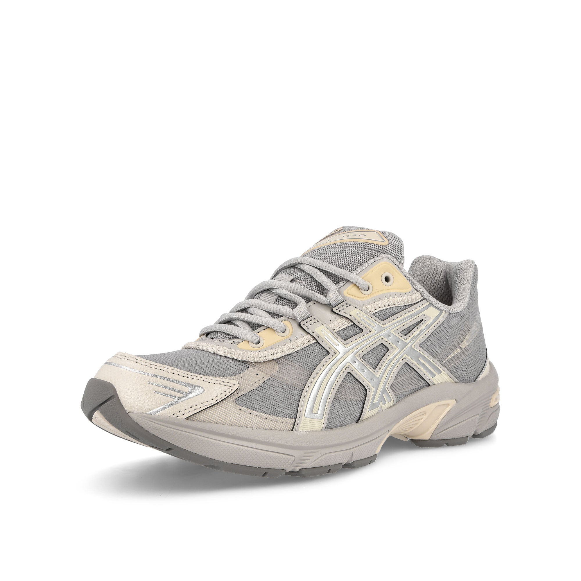 Asics Gel-1130 RE Oyster Grey-Pure Silver Low Top Sneakers Close Up | Overkill