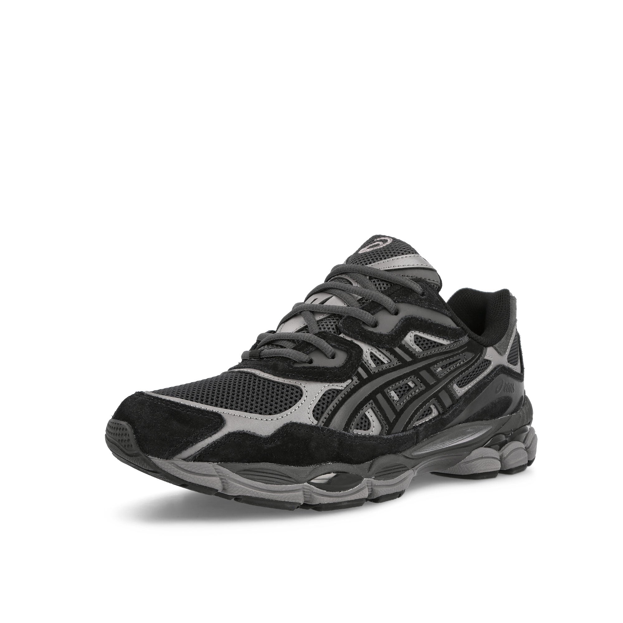 Asics Gel-NYC Graphite Grey / Black Low Top Sneakers Close Up | Overkill