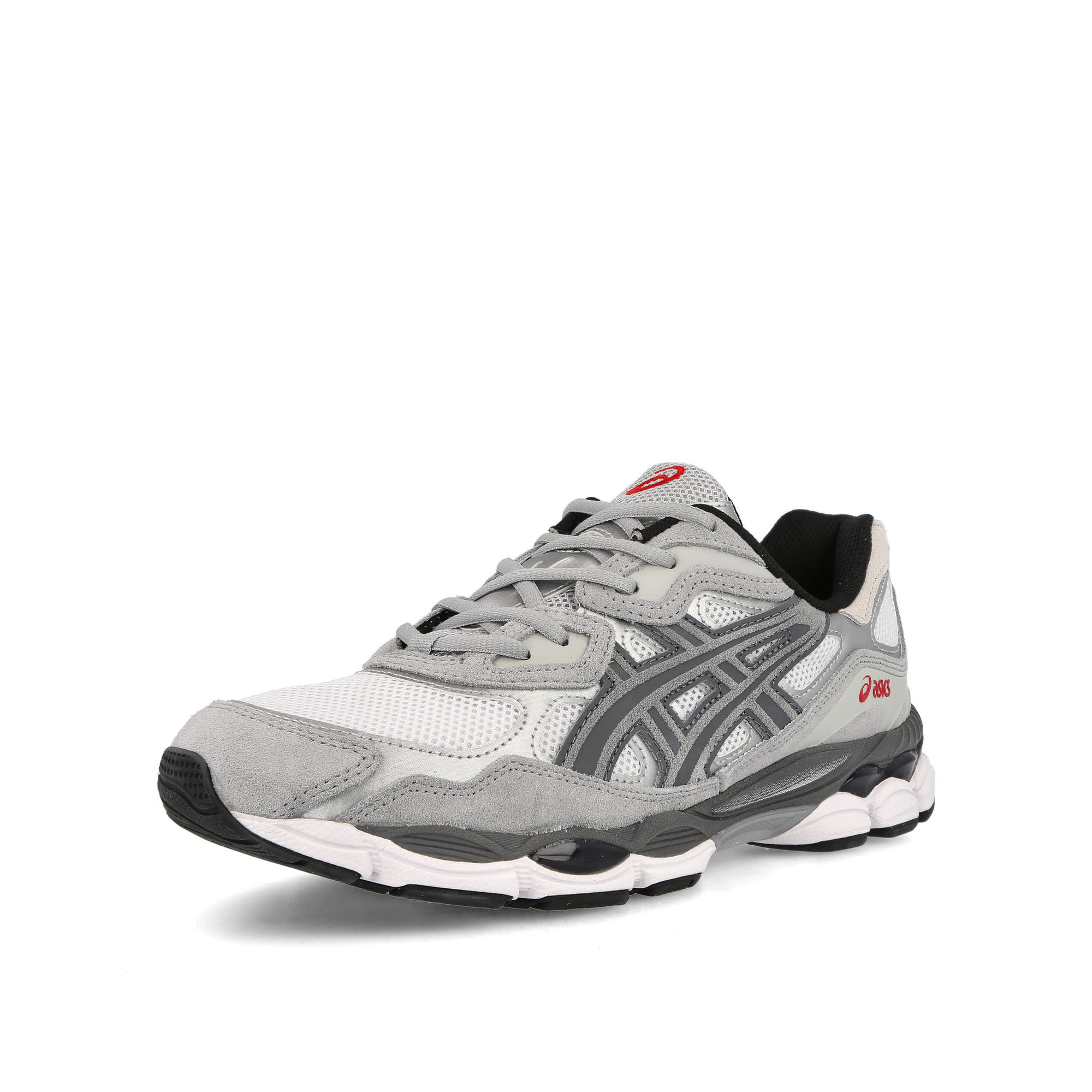 Asics Gel-NYC White / Steel Grey Sneakers Close Up | Overkill