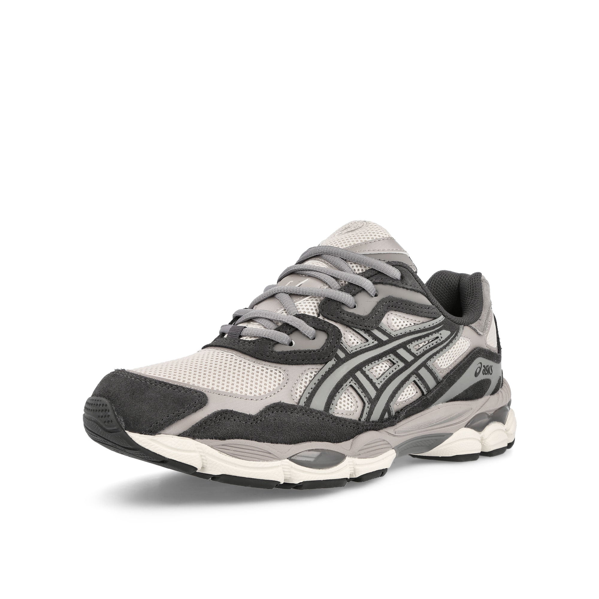 Asics Gel-NYC Oatmeal / Obsidian Grey Sneakers Close Up | Overkill