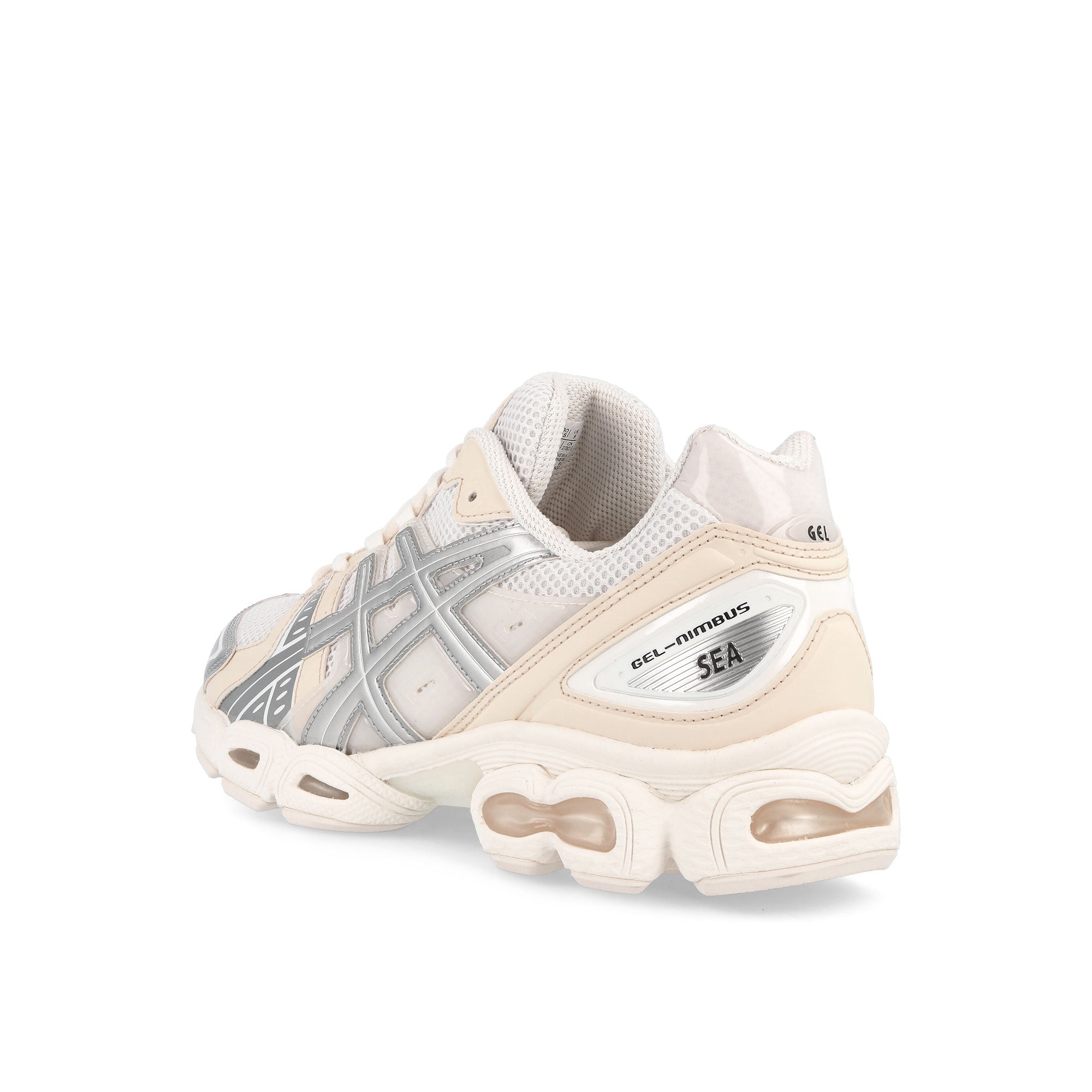 Asics Wind and Sea x Asics Gel-Nimbus 9 White / Pure Silver Sneakers Material | Overkill