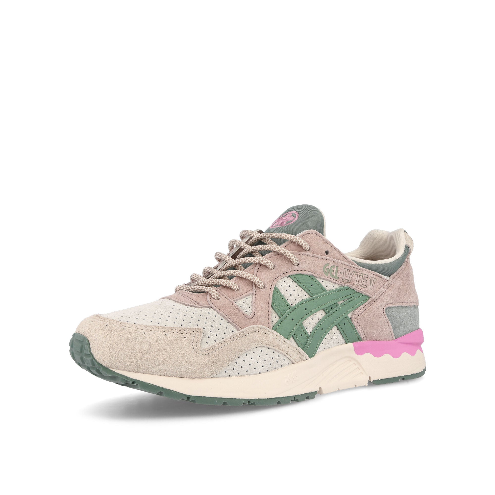 Asics Gel-Lyte V Cream-Slate Grey Sneakers Close Up | Overkill