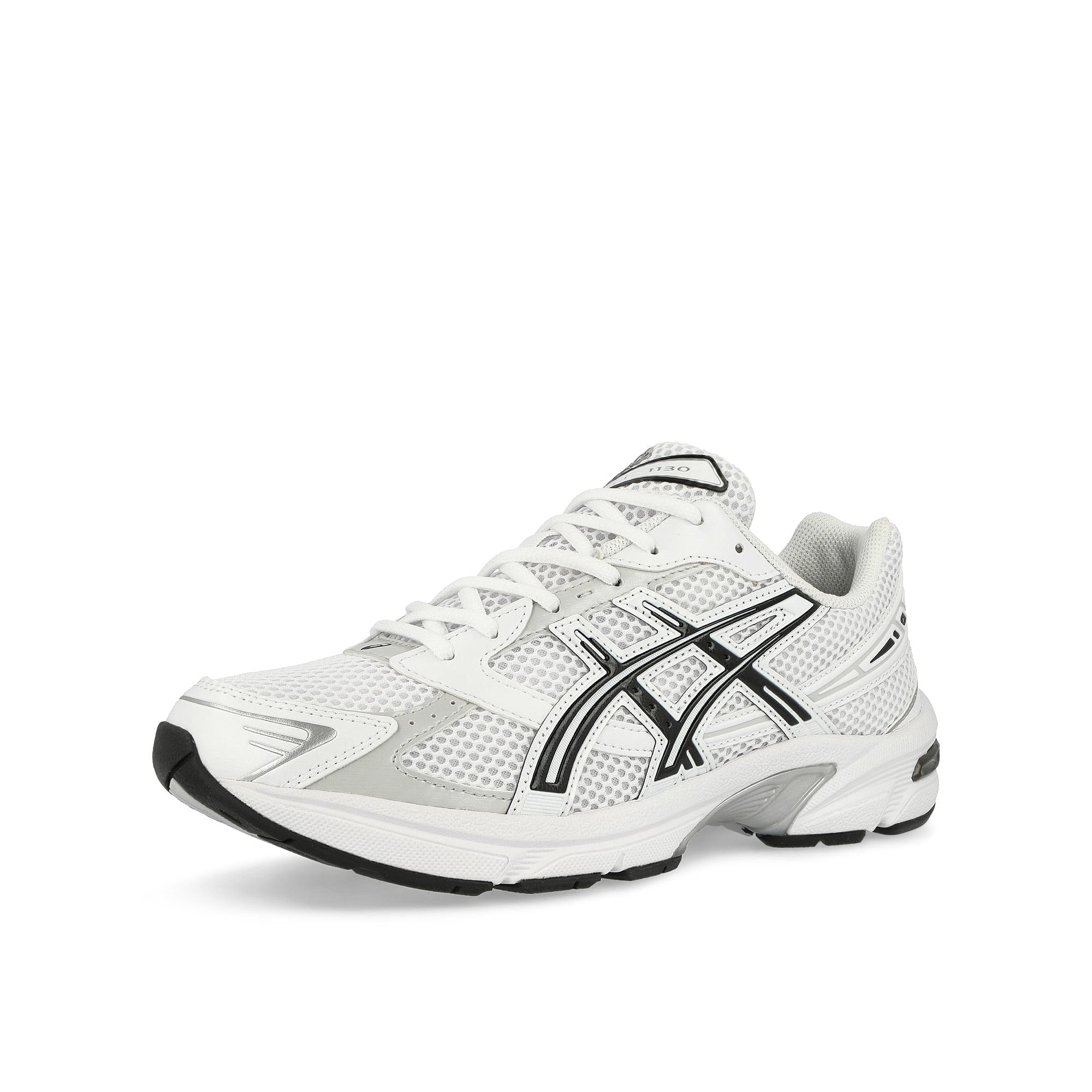 Asics Gel-1130 White / Black Low Top Sneakers Close Up | Overkill