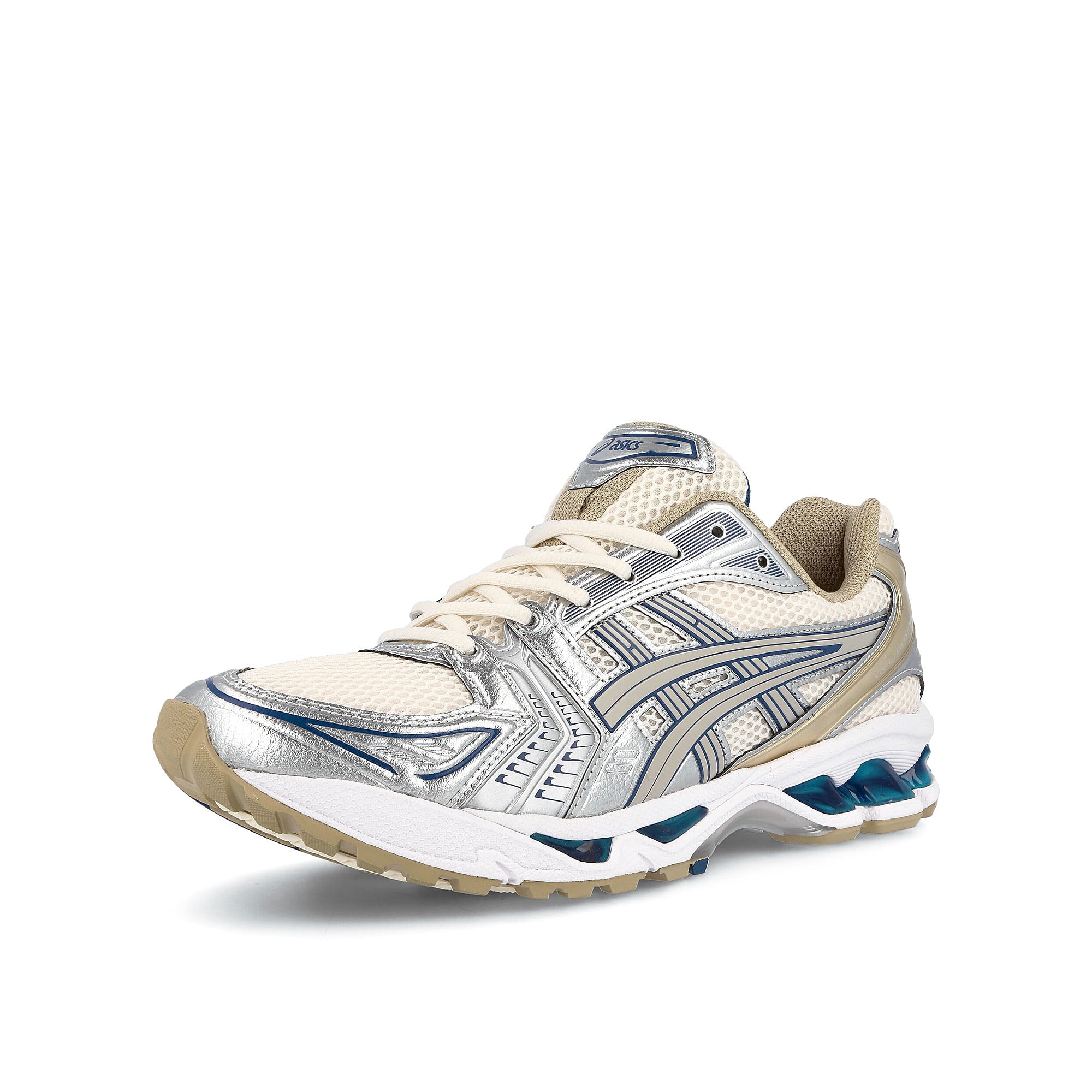 Asics Gel-Kayano 14 Cream-Pure Silver Low Top Sneakers Close Up | Overkill