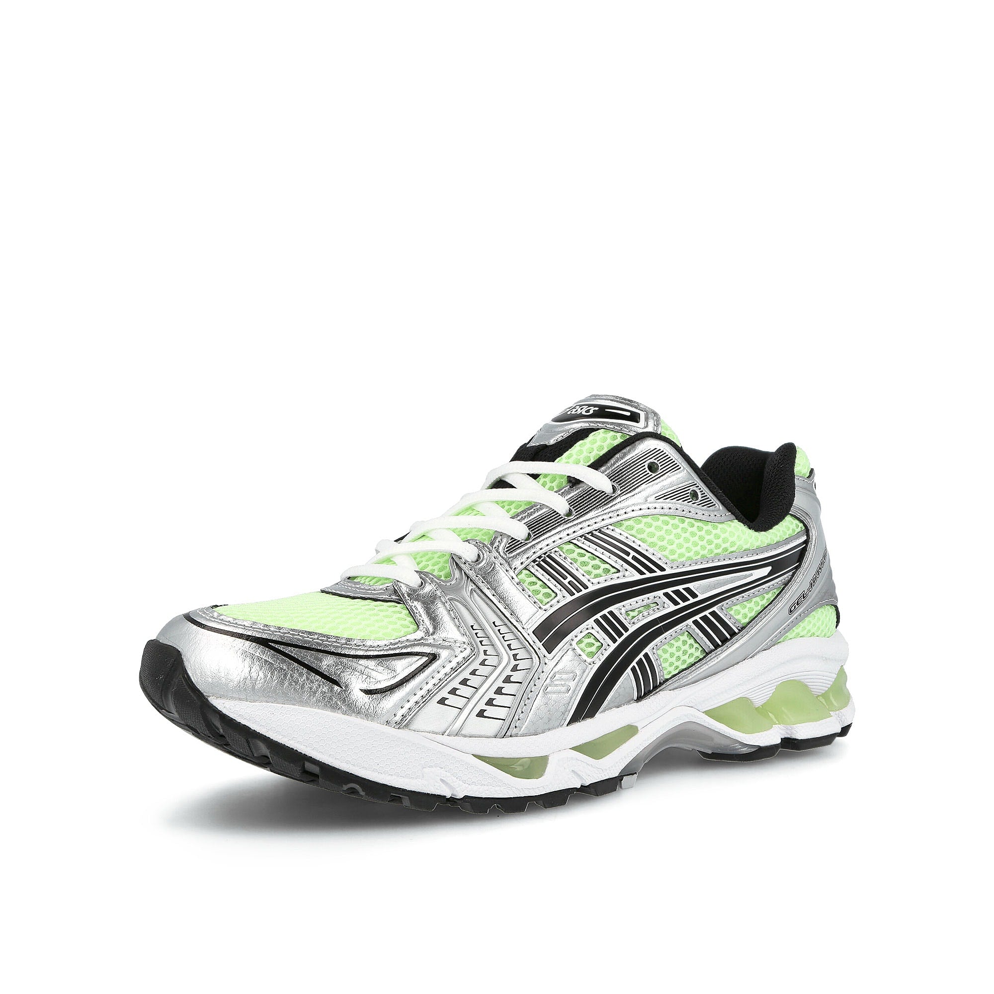 Asics gel-kayano 14 Illuminate Yellow-Black Low Top Sneakers Close Up | Overkill