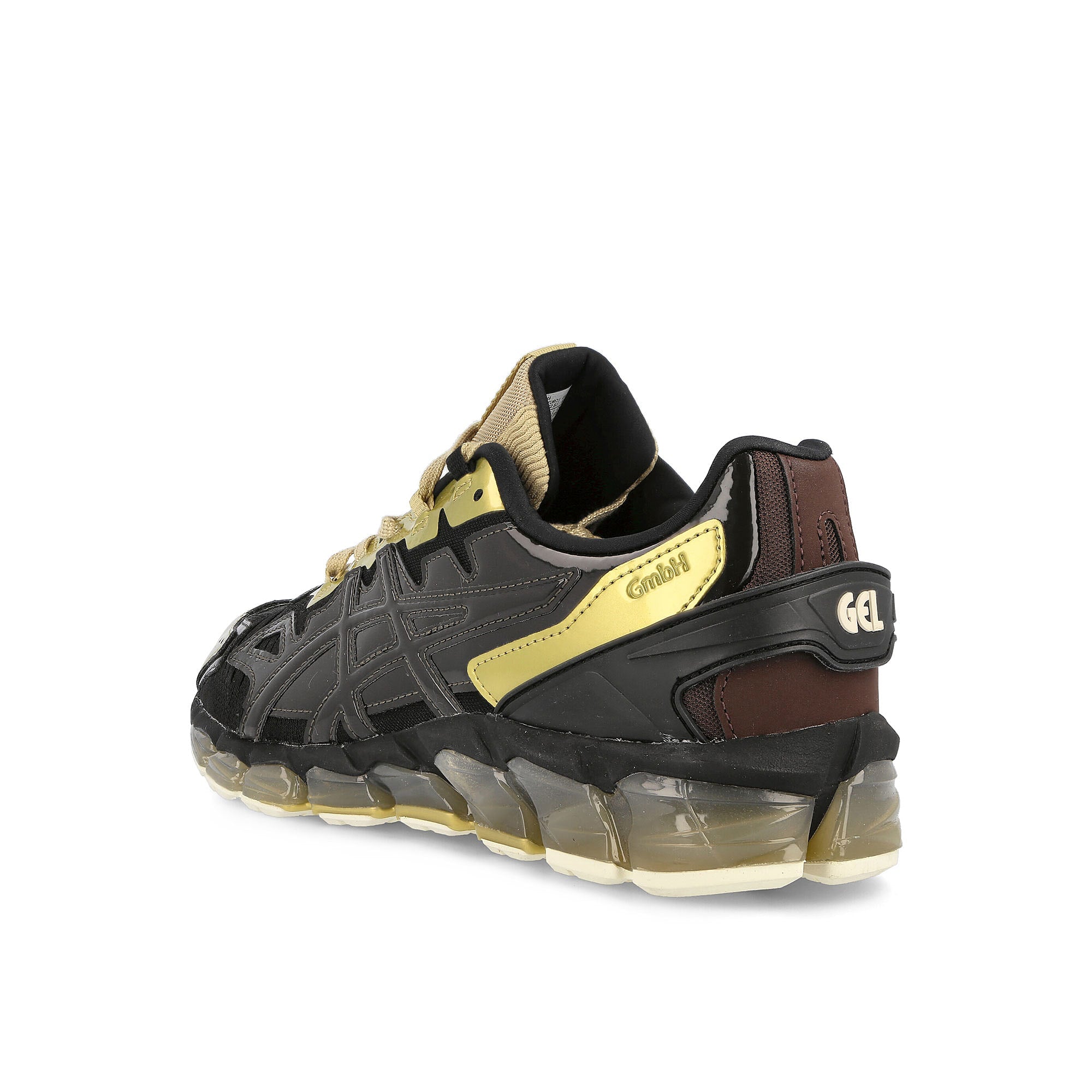 Asics GmbH x Asics Gel Quantum 360 6 Rich Gold-Black Coffee Low Top Sneakers Close Up | Overkill