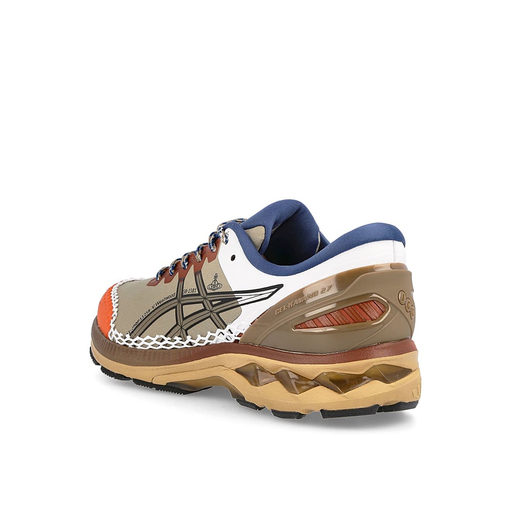 Asics Vivienne Westwood x Asics Gel Kayano 27 DE Lichen Green-Ox Brown Sneakers Material | Overkill