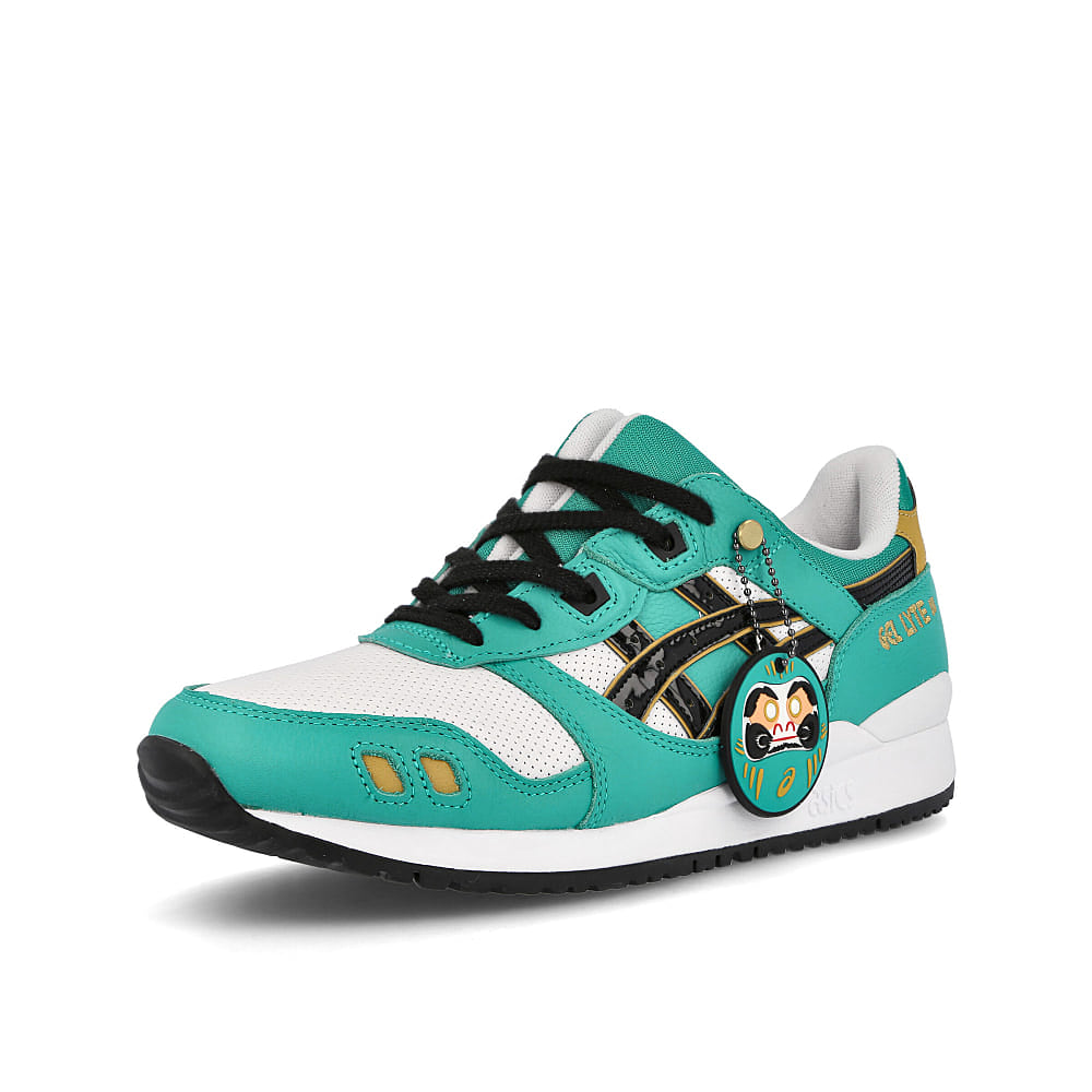 Asics gel lyte iii og daruma doll Baltic Jewel-Black Low Top Sneakers Close Up | Overkill