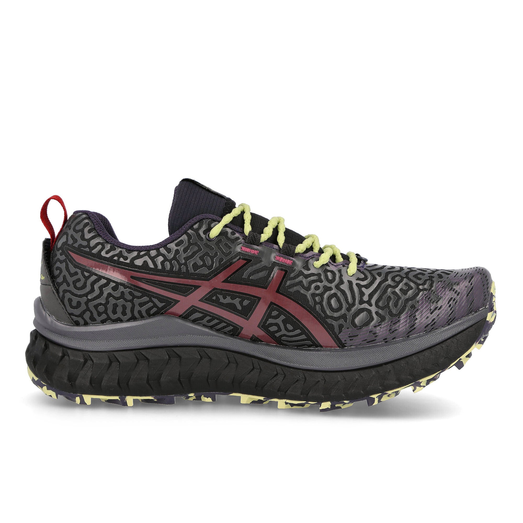 Asics Brain Dead x Asics Trabuco Max Black-Cinnabar Low Top Sneakers Silhouette | Overkill