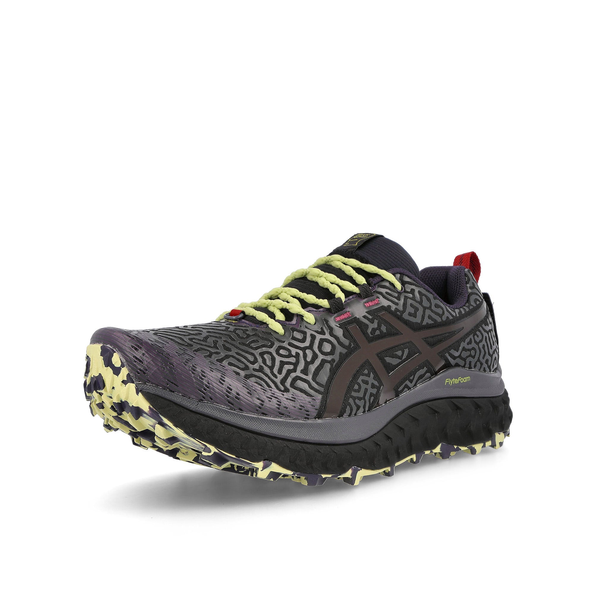 Asics Brain Dead x Asics Trabuco Max Black-Cinnabar Low Top Sneakers Close Up | Overkill