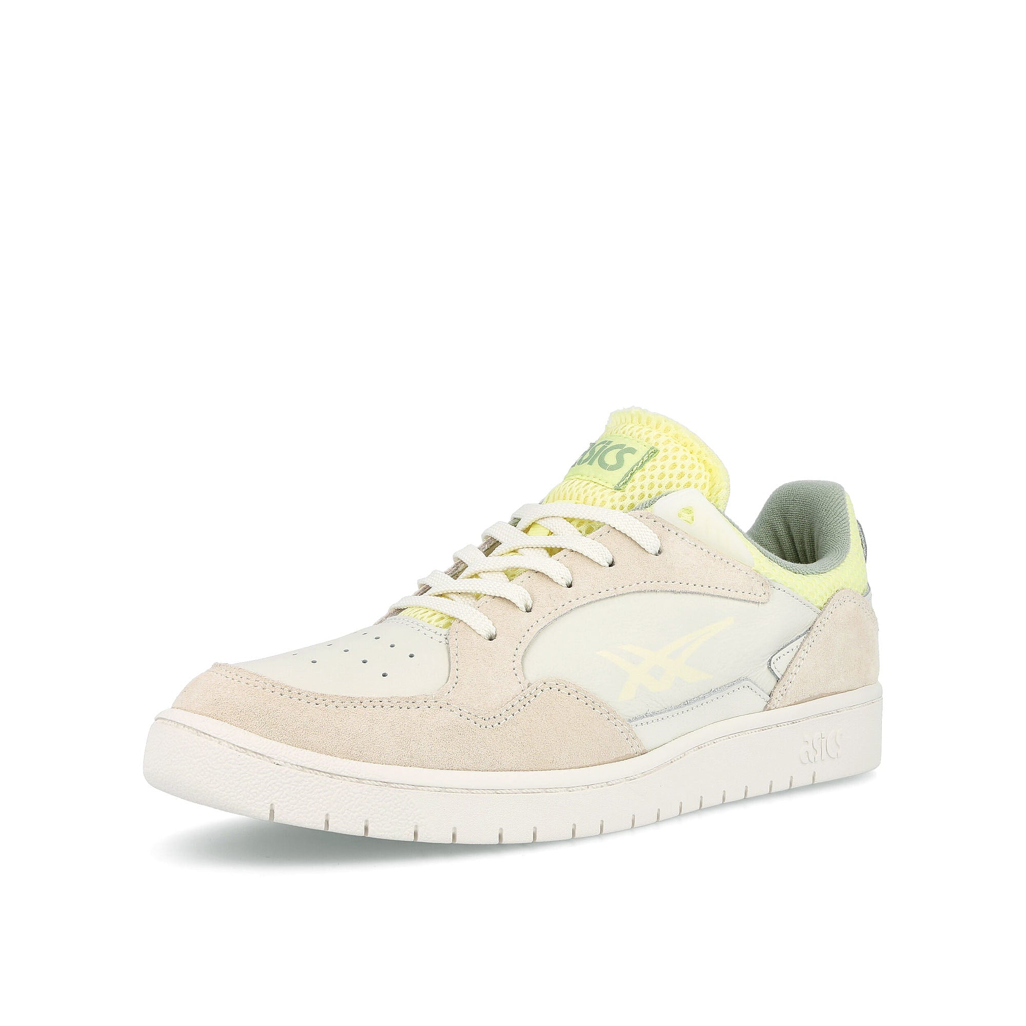 Asics Above the Clouds x Asics Skycourt Birch-Sage Green Low Top Sneakers Close Up | Overkill