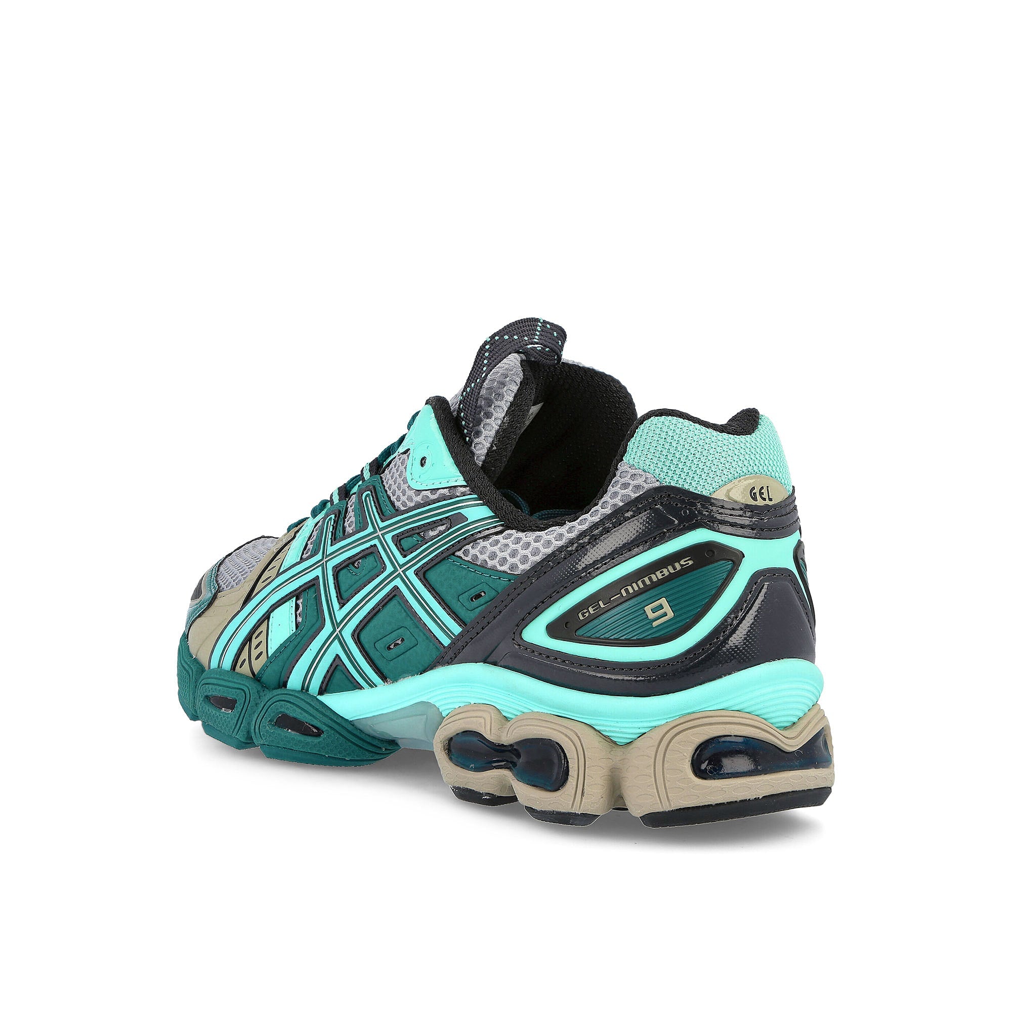Asics ub3-s gel-nimbus 9 Piedmont Grey-Aruba Blue Sneakers Material | Overkill