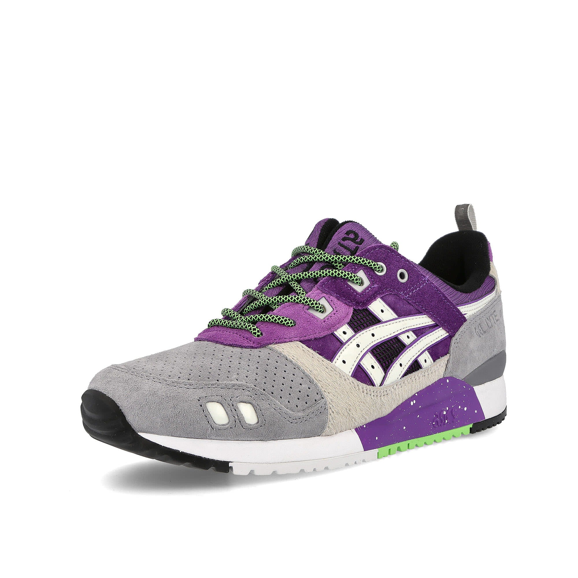 Asics Atmos x Sneaker Freaker x Asics Gel Lyte III OG Sheet Rock / Gentry Purple Detailfoto | Overkill
