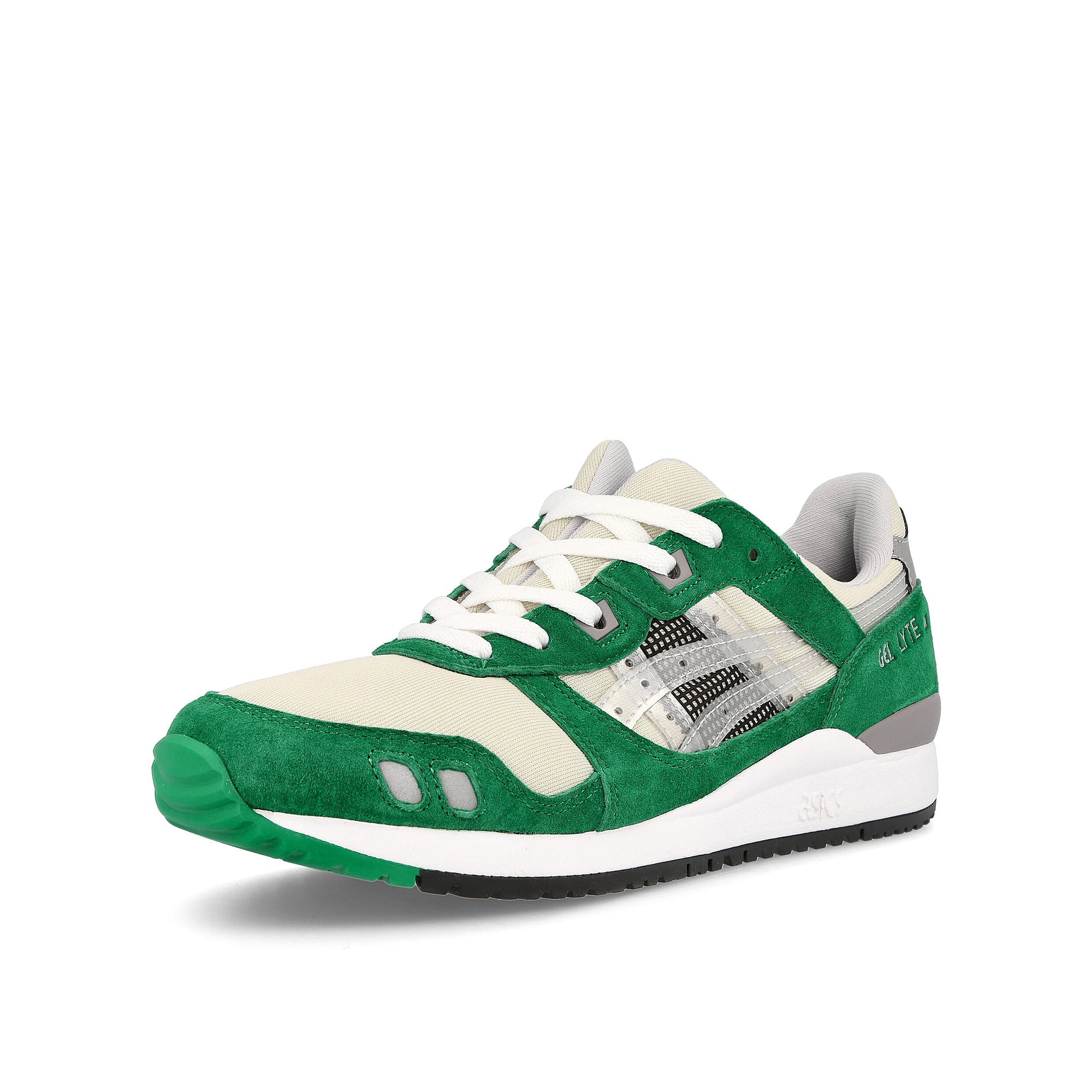 Asics Gel Lyte III OG Babys Breath-Green Tambourine Low Top Sneakers Close Up | Overkill