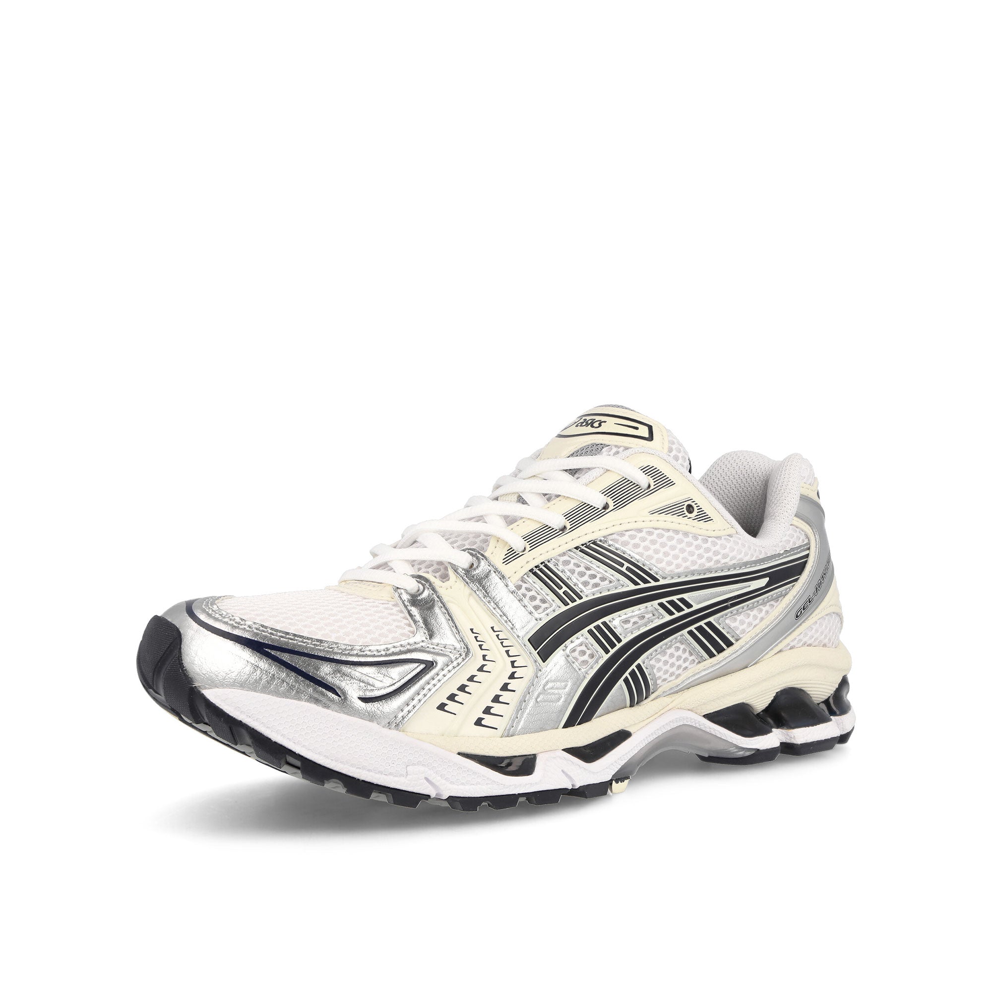 Asics Gel-Kayano 14 White / Midnight Low Top Sneakers Close Up | Overkill