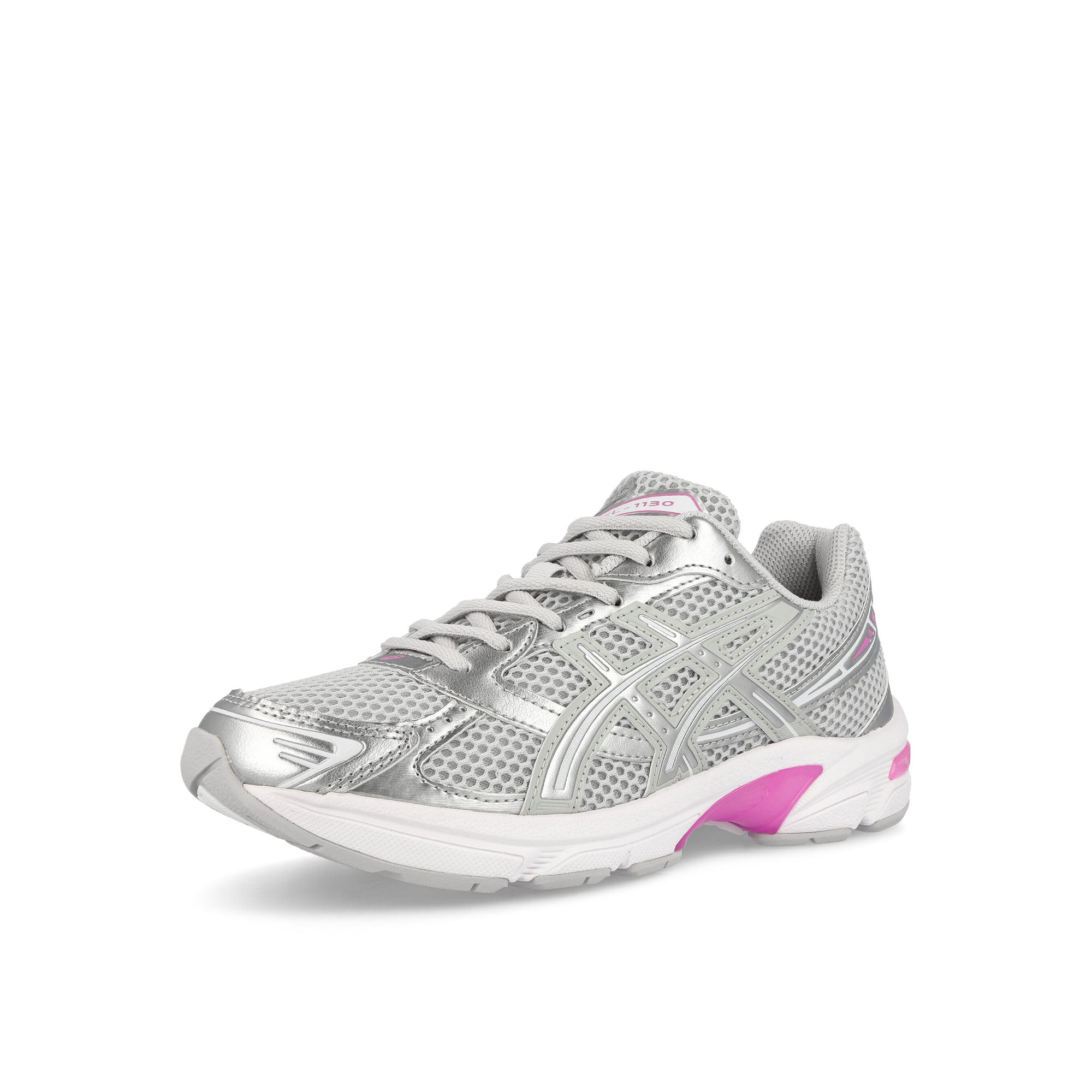 Asics Gel-1130 Glacier Grey / Pure Silver Low Top Sneakers Close Up | Overkill