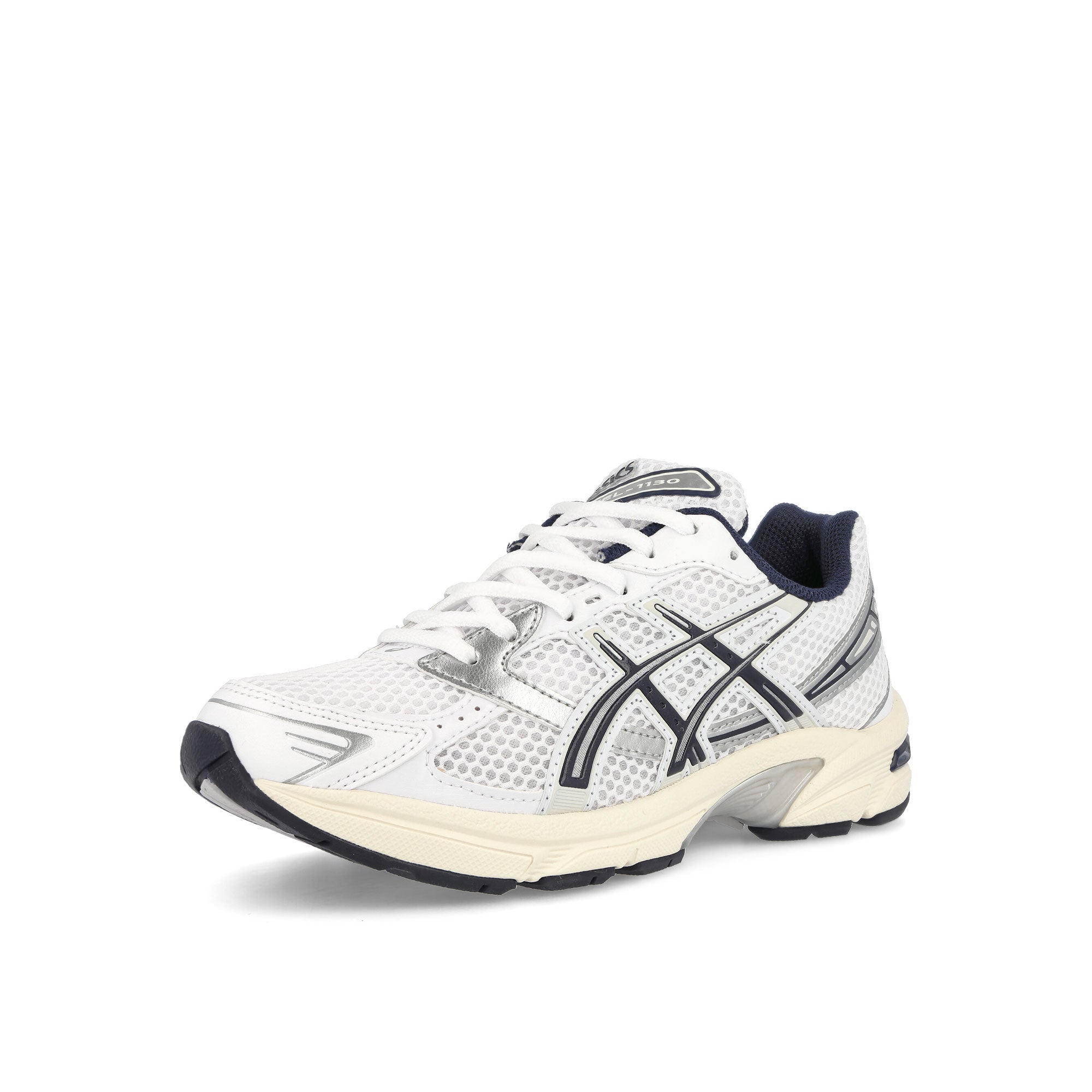 Asics Gel-1130 White / Midnight Low Top Sneakers Close Up | Overkill