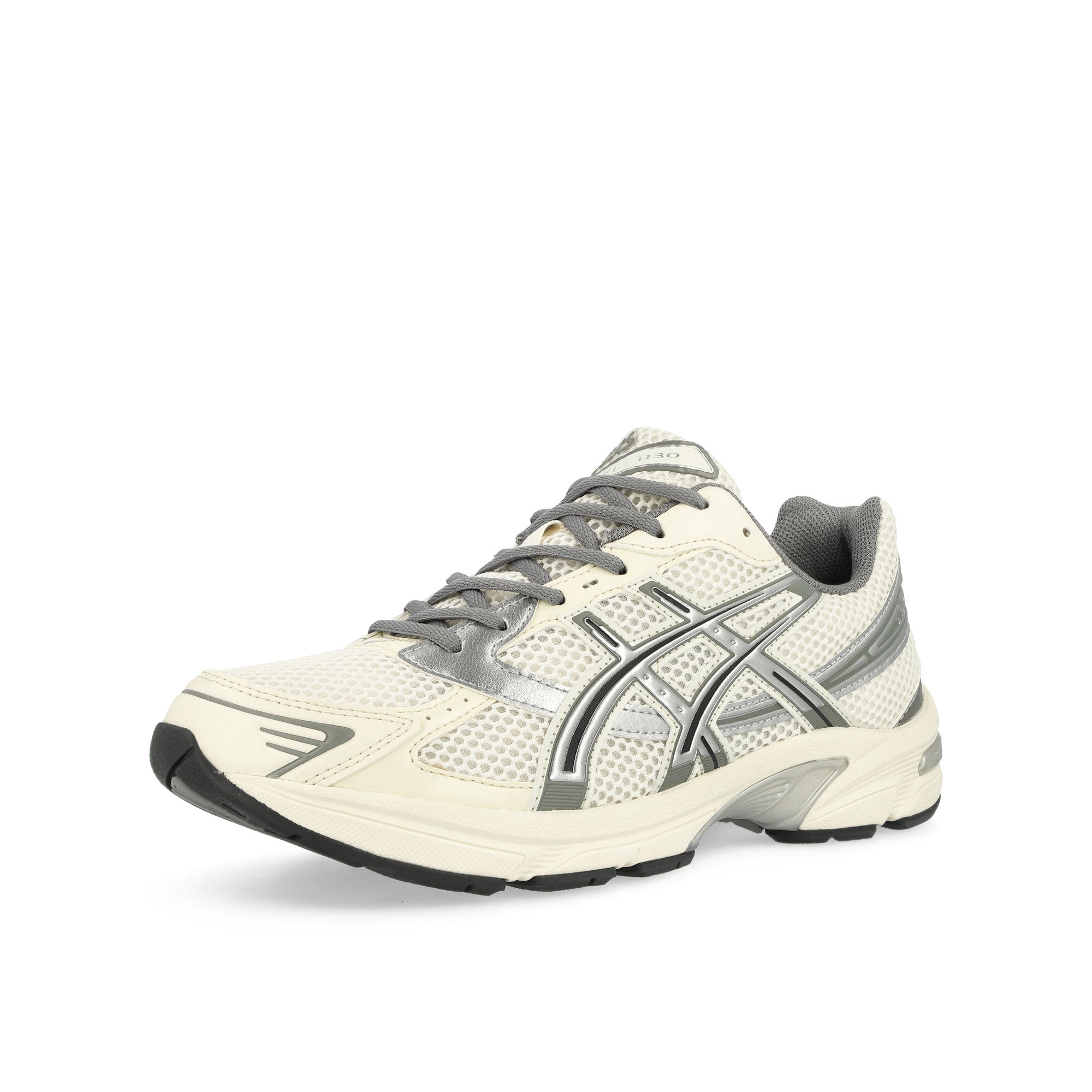 Asics Gel-1130 Cream / Clay Grey Low Top Sneakers Close Up | Overkill