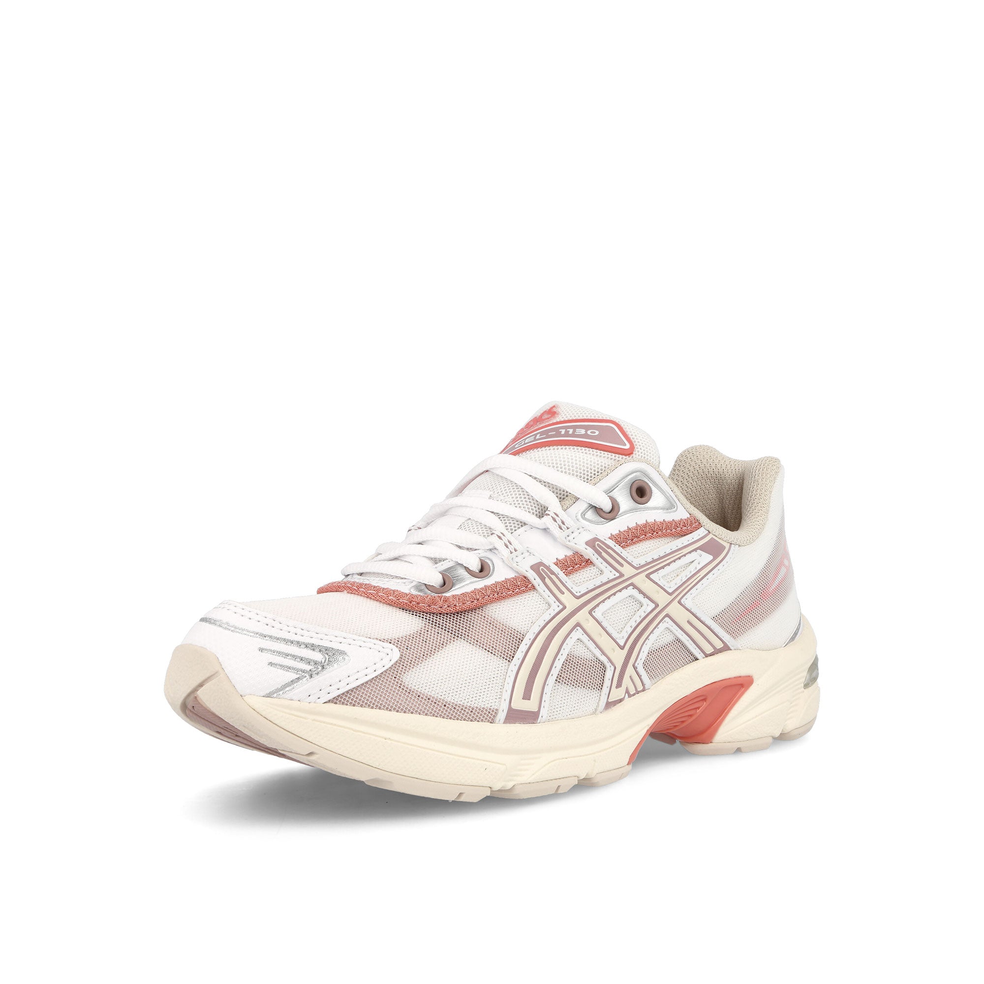 Asics Gel-1130 RE White-Oatmeal Low Top Sneakers Close Up | Overkill