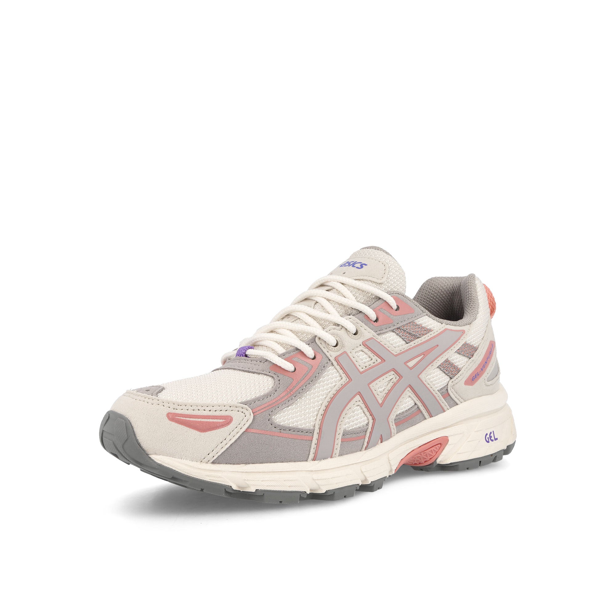 Asics Gel-Venture 6 Cream-Oyster Grey Low Top Sneakers Close Up | Overkill