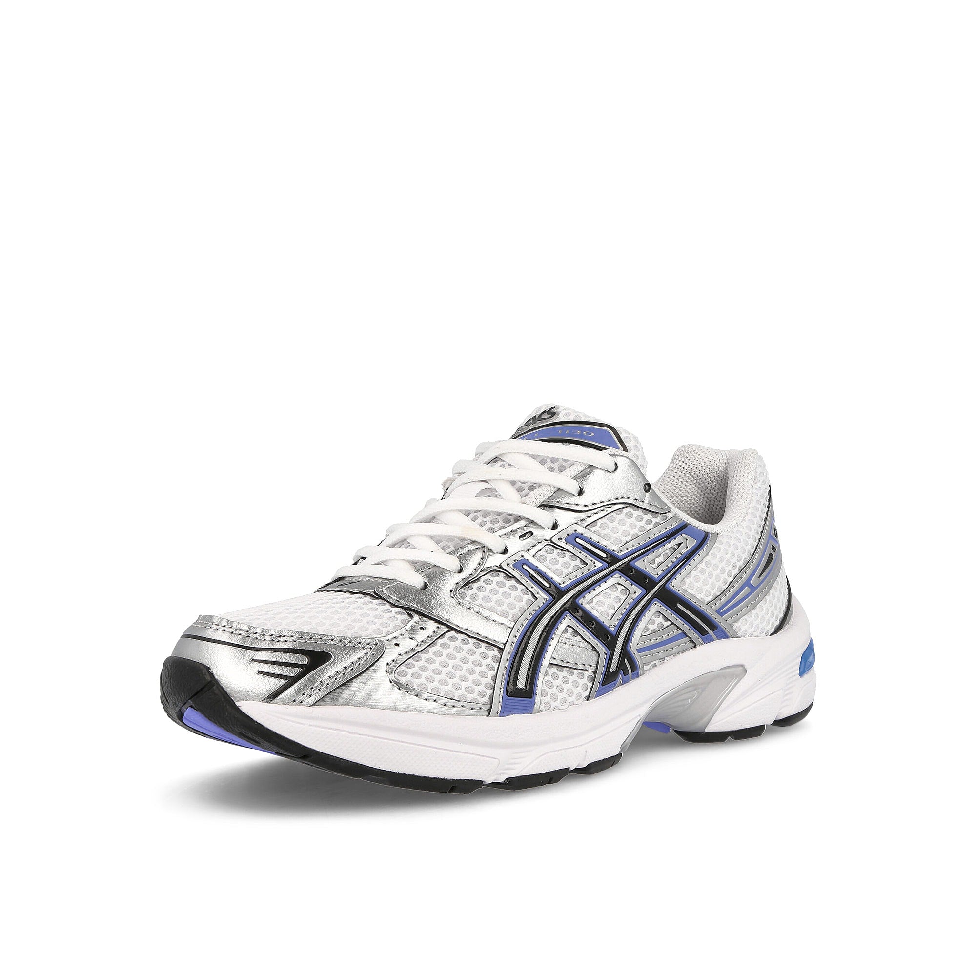 Asics Gel-1130 White / Periwinkle Blue Low Top Sneakers Close Up | Overkill