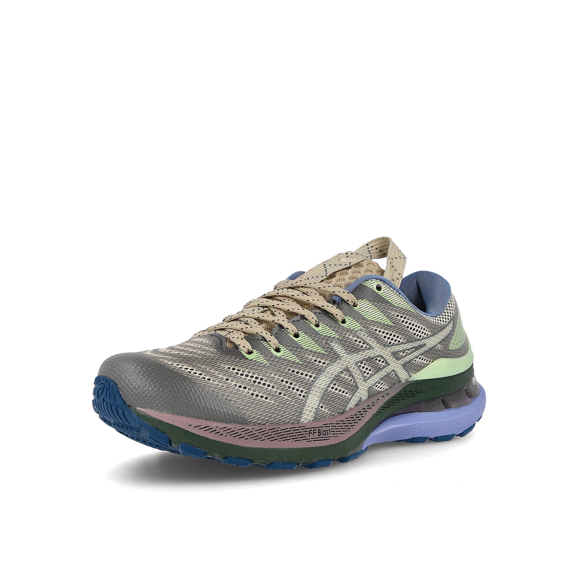 Asics wmns fn3-s gel-kayano 28 Gargoyle-Fog Sneakers Close Up | Overkill