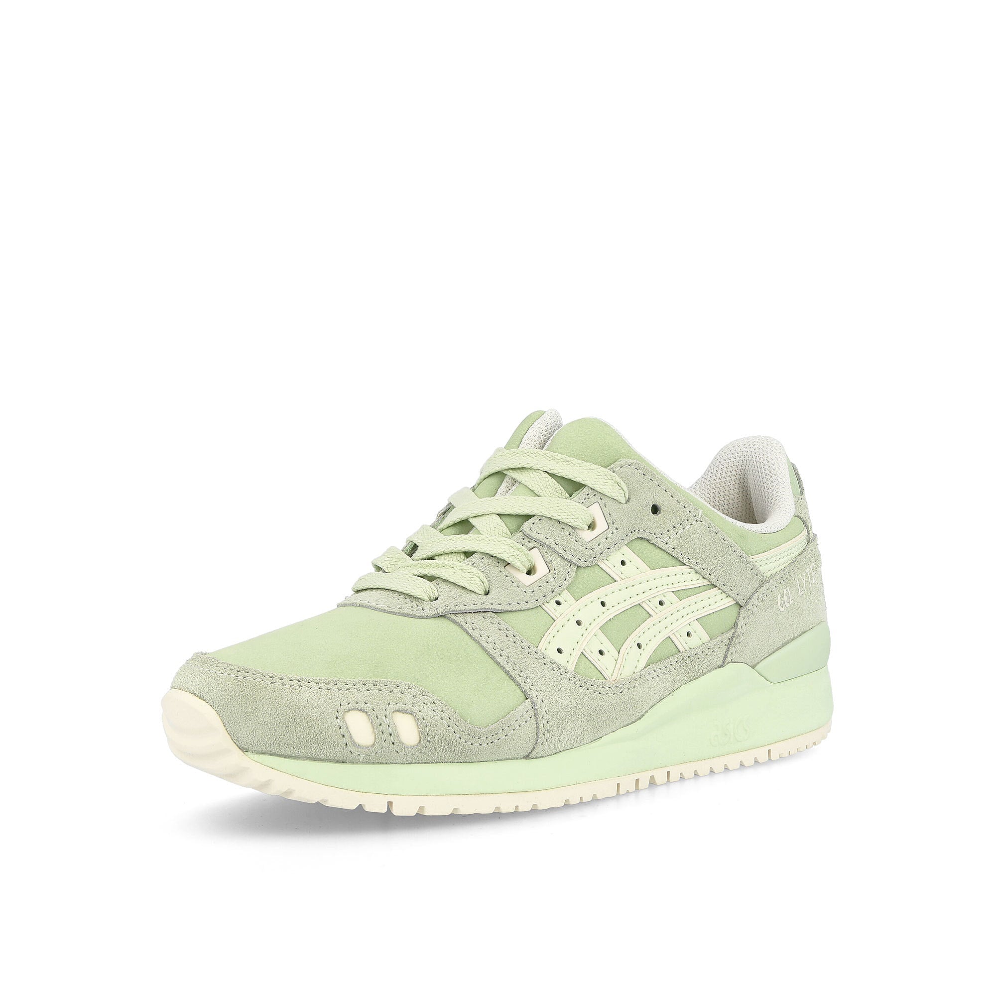 Asics wmns gel lyte iii og Whisper Green-Whisper Green Sneakers Close Up | Overkill