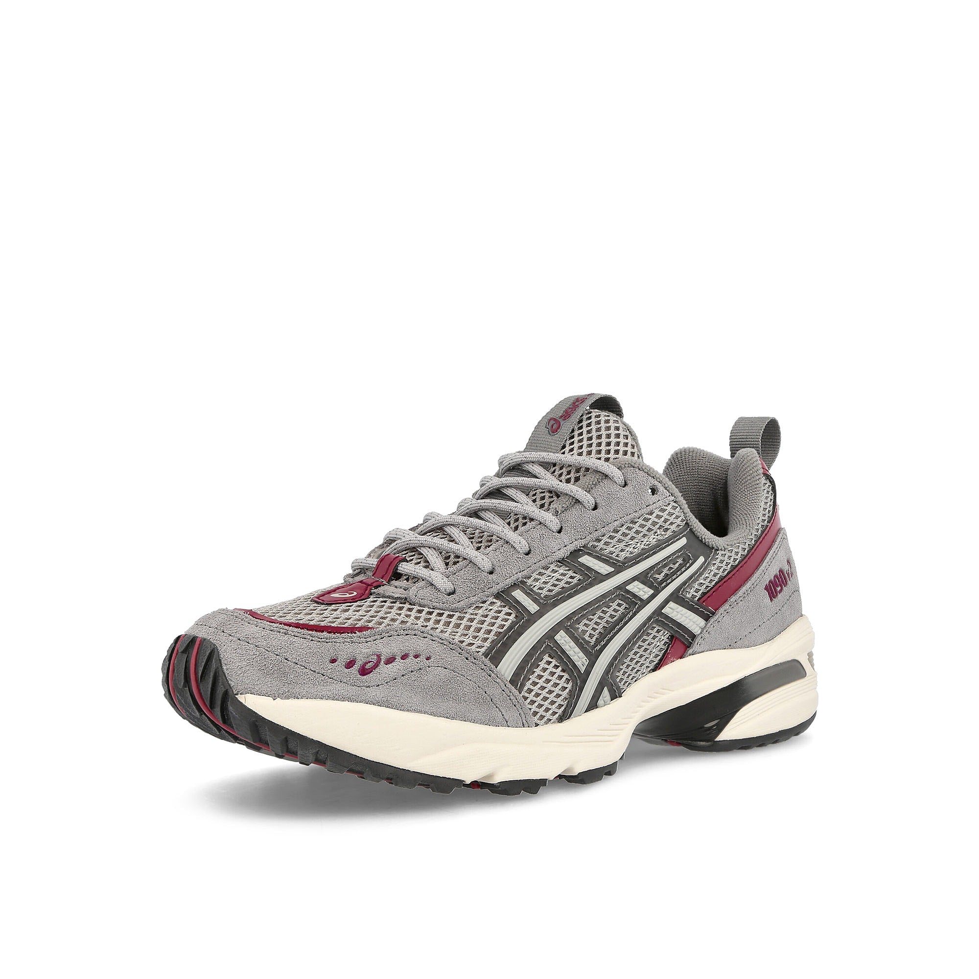 Asics Gel-1090v2 Oyster Grey-Clay Grey Low Top Sneakers Close Up | Overkill