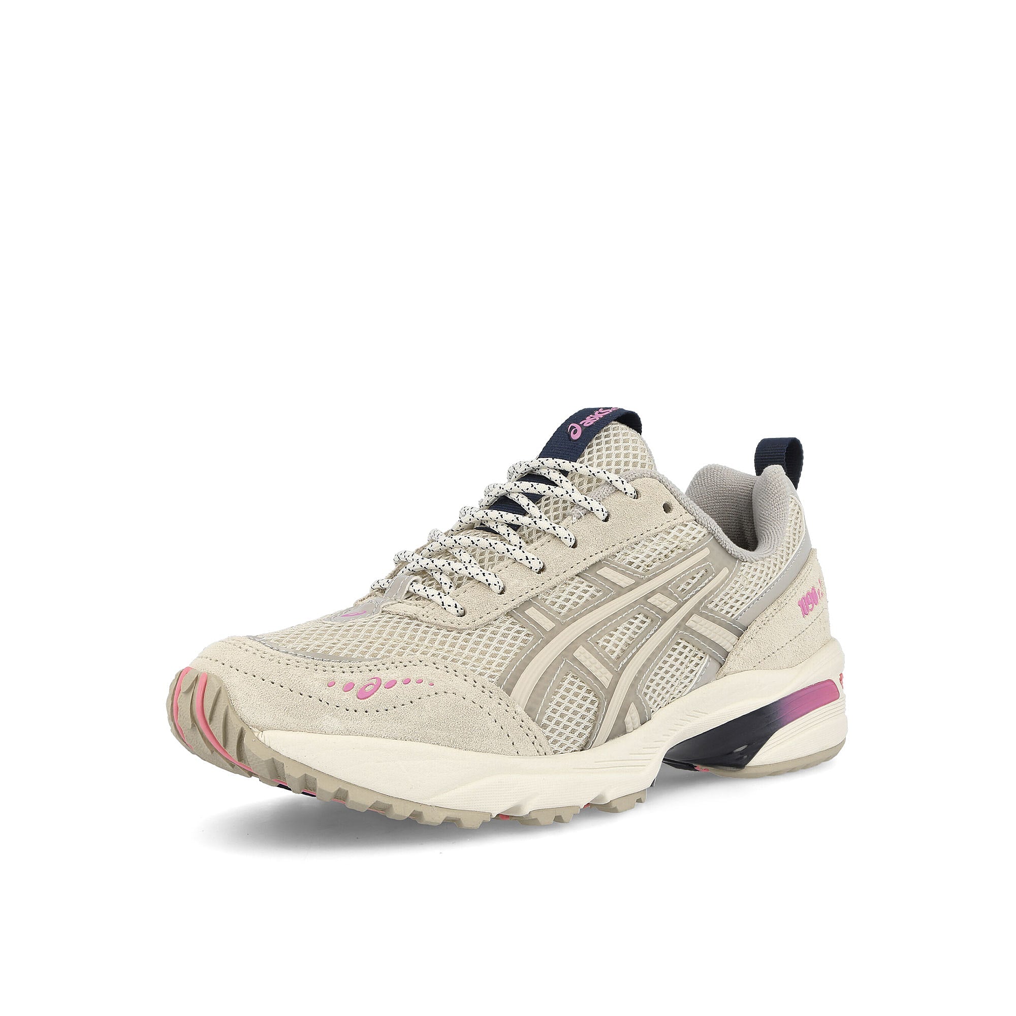 Asics Gel-1090v2 Oatmeal-Oyster Grey Low Top Sneakers Close Up | Overkill