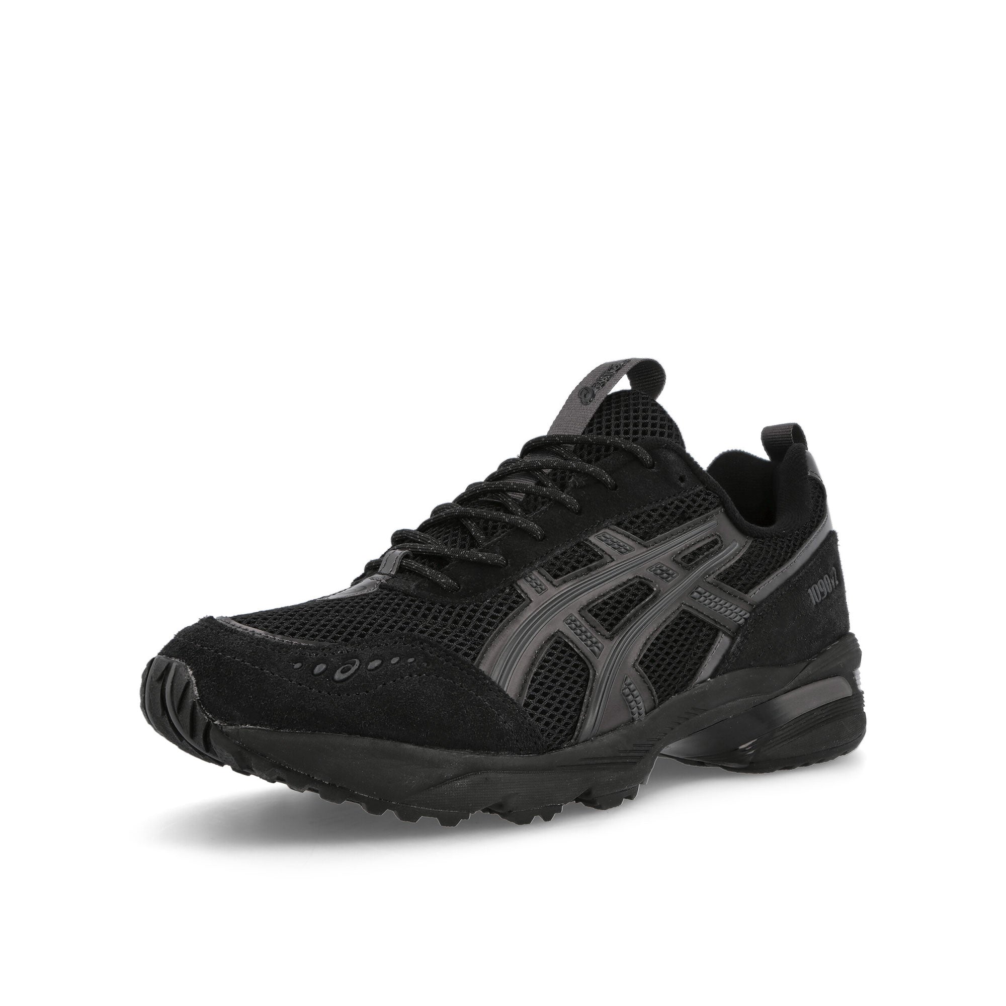 Asics Gel-1090v2 Black / Black Low Top Sneakers Close Up | Overkill