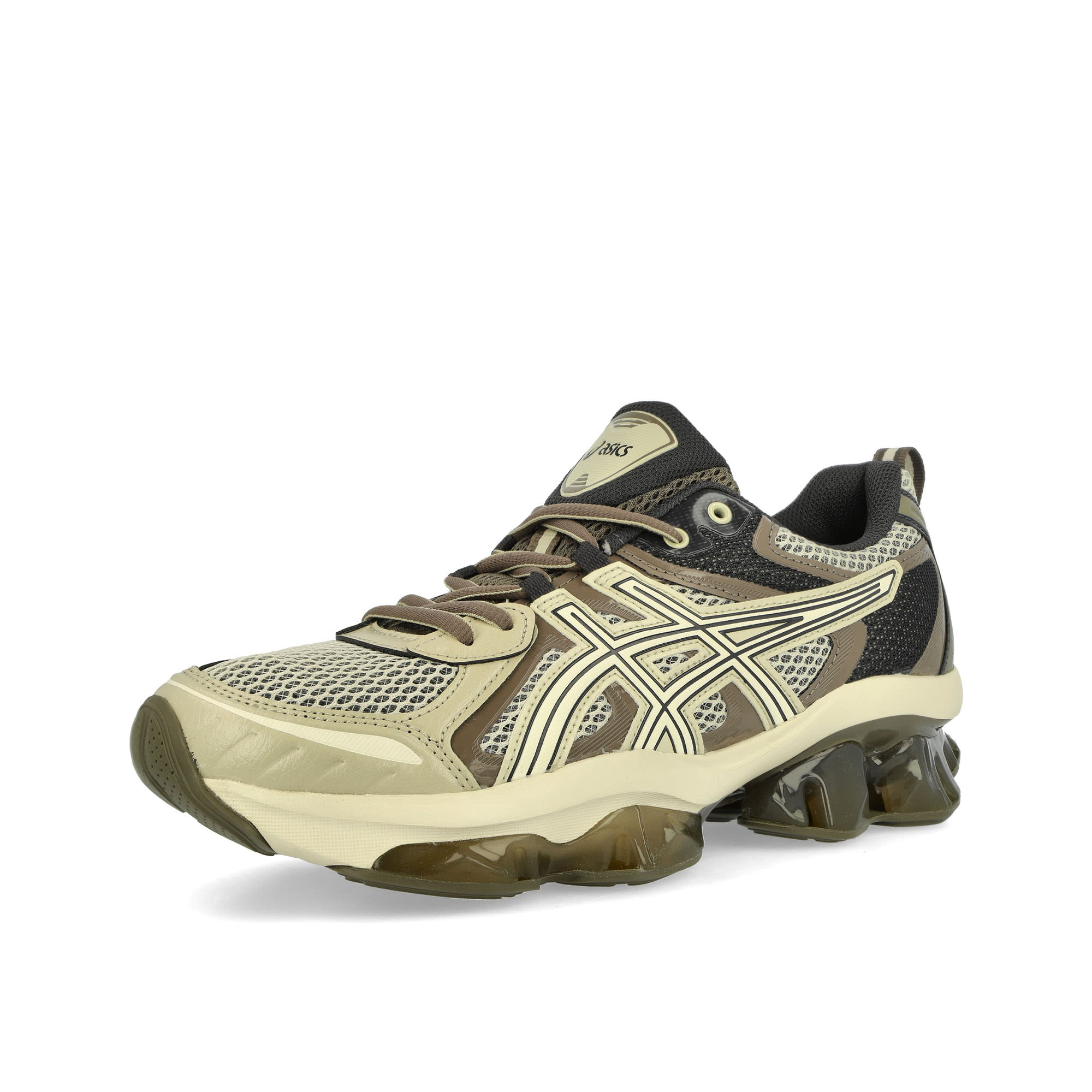 Asics Gel-Quantum Kinetic Birch Dark Taupe Low Top Sneakers Close Up | Overkill