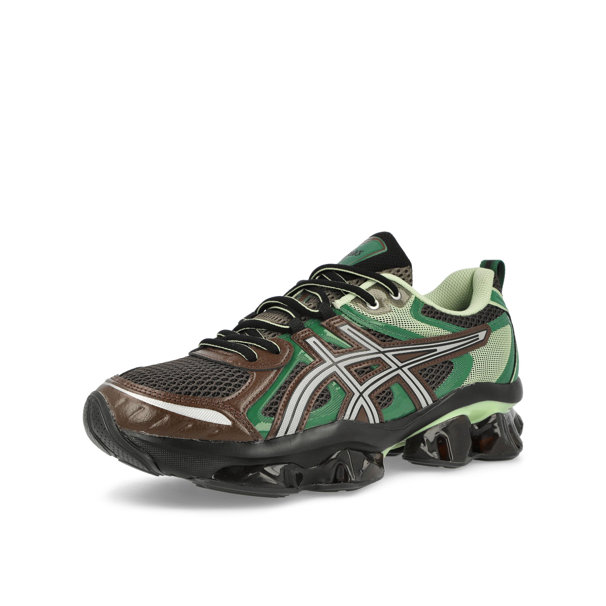 Asics Gel-Quantum Kinetic Dark Sepia / Shamrock Low Top Sneakers Close Up | Overkill