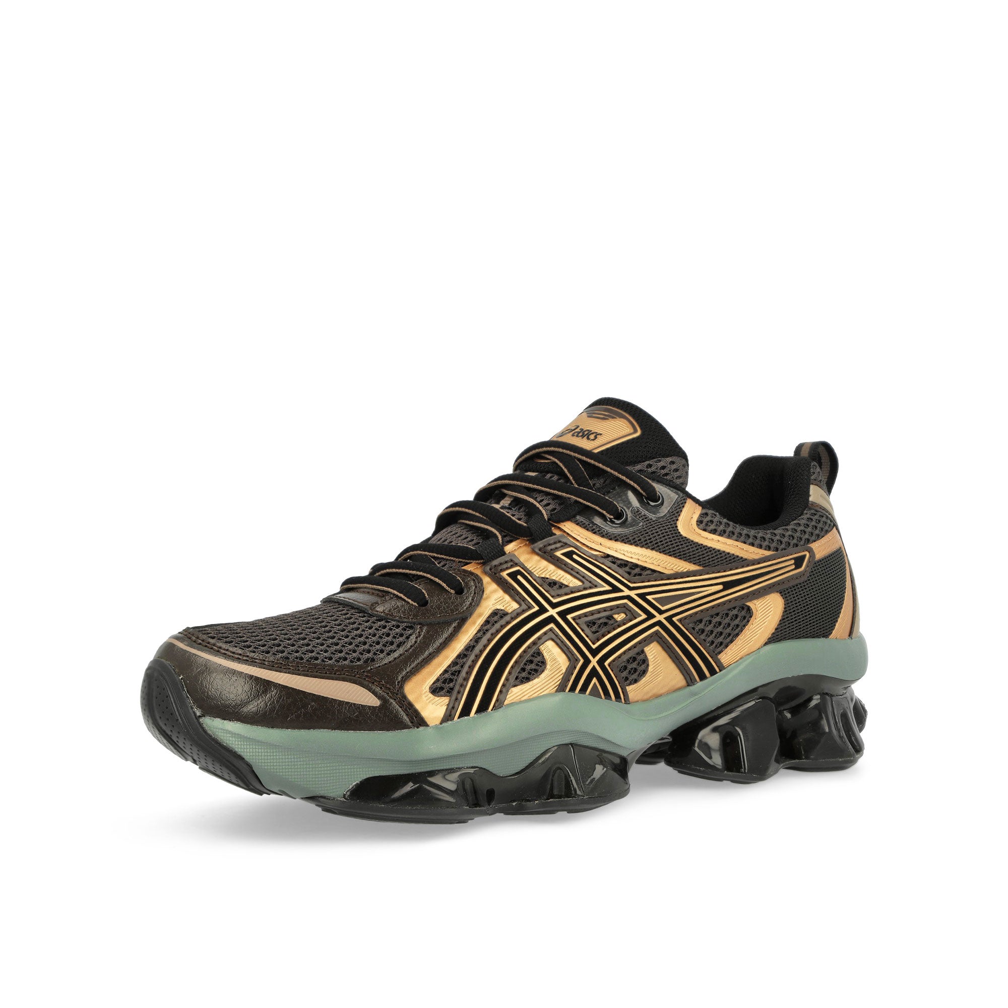 Asics Gel-Quantum Kinetic Dark Sepia / Black Low Top Sneakers Close Up | Overkill