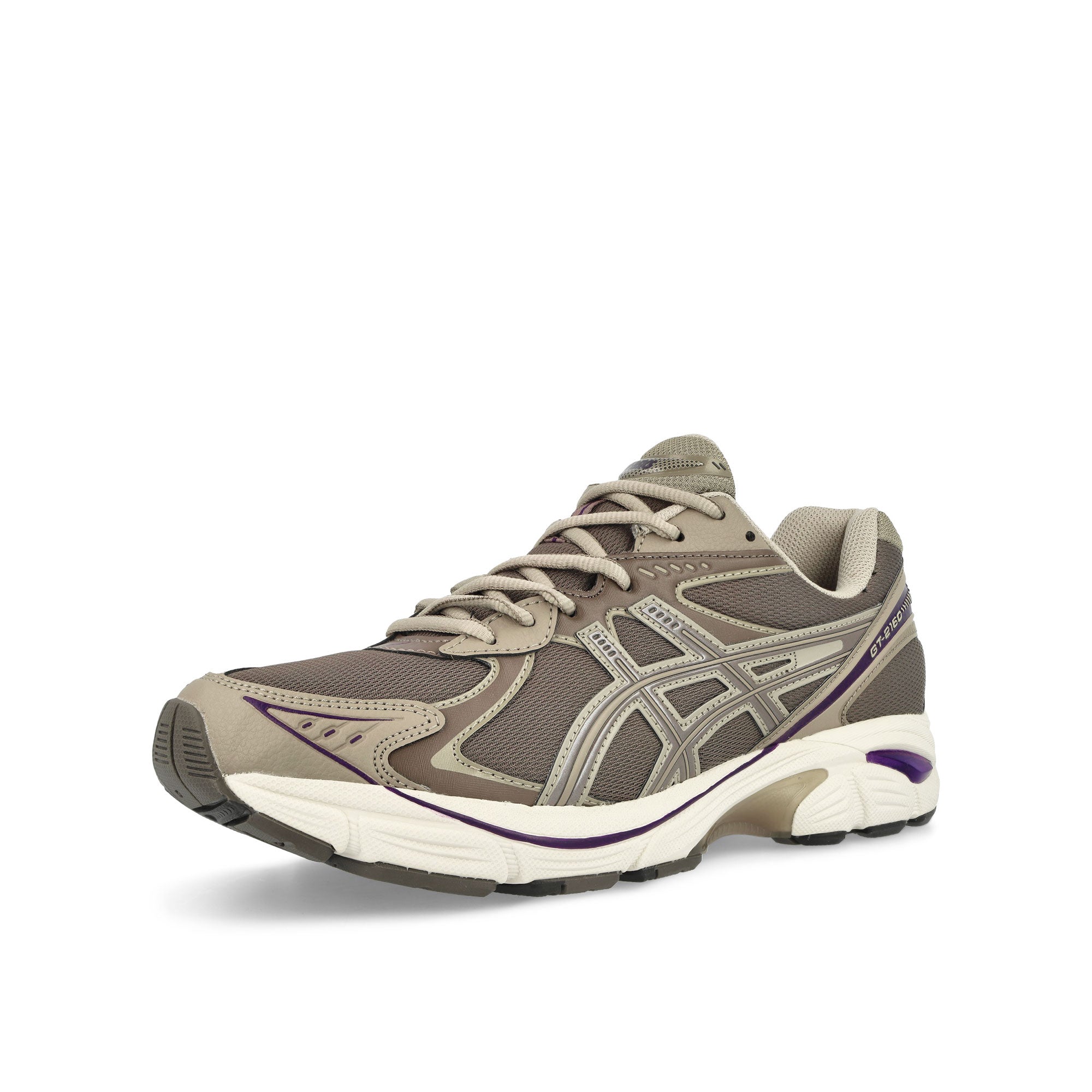 Asics GT-2160 Dark Taupe / Taupe Grey Low Top Sneakers Close Up | Overkill