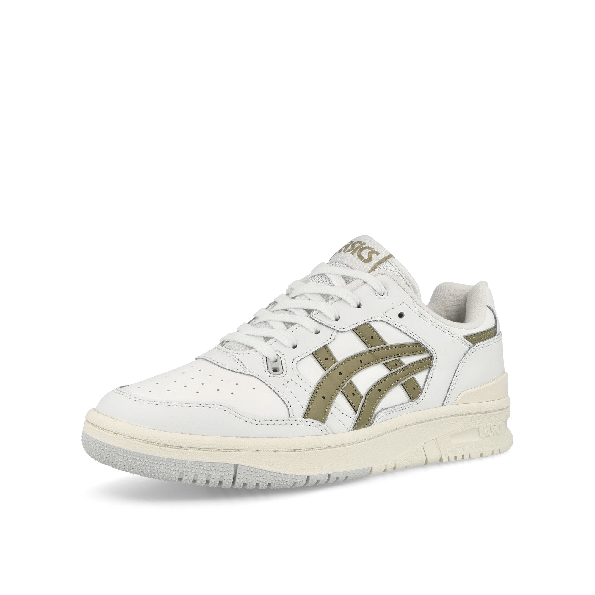 Asics EX89 White-Safari Khaki Low Top Sneakers Close Up | Overkill