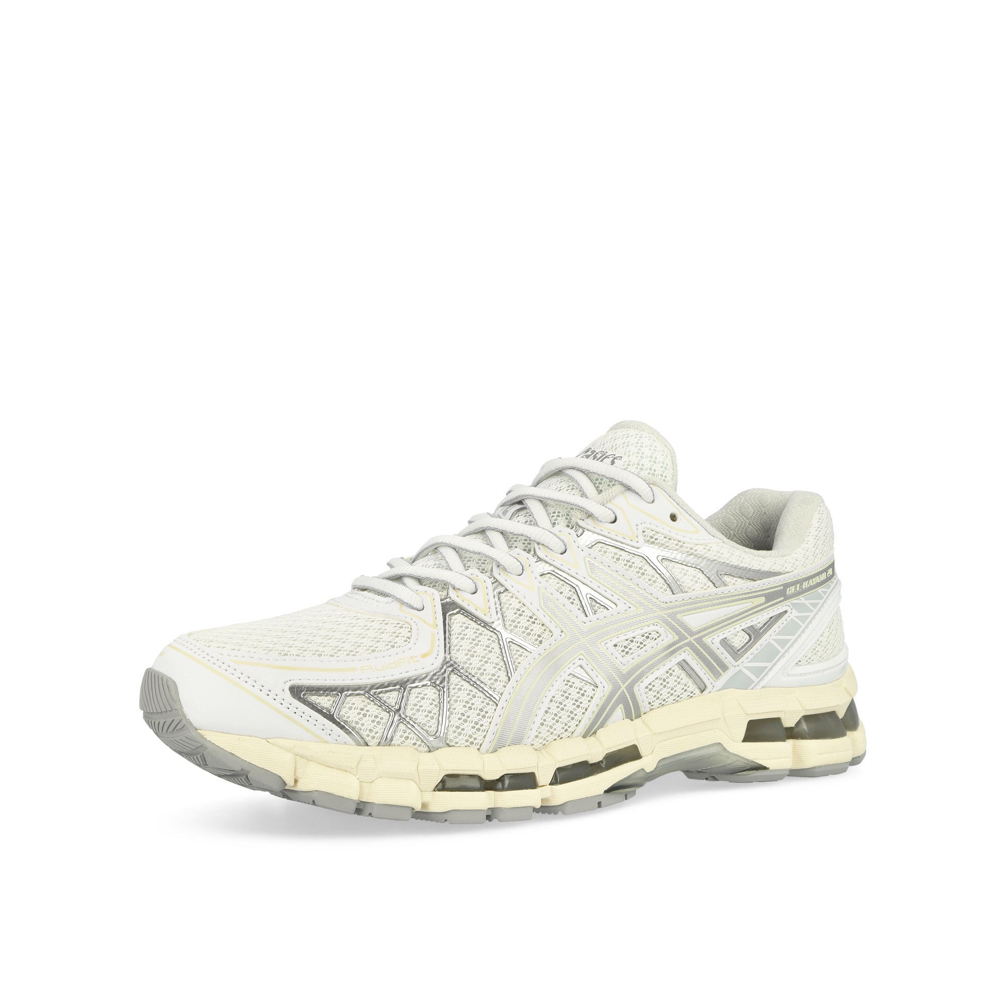 Asics Gel-Kayano 20 White / Pure Silver Low Top Sneakers Close Up | Overkill