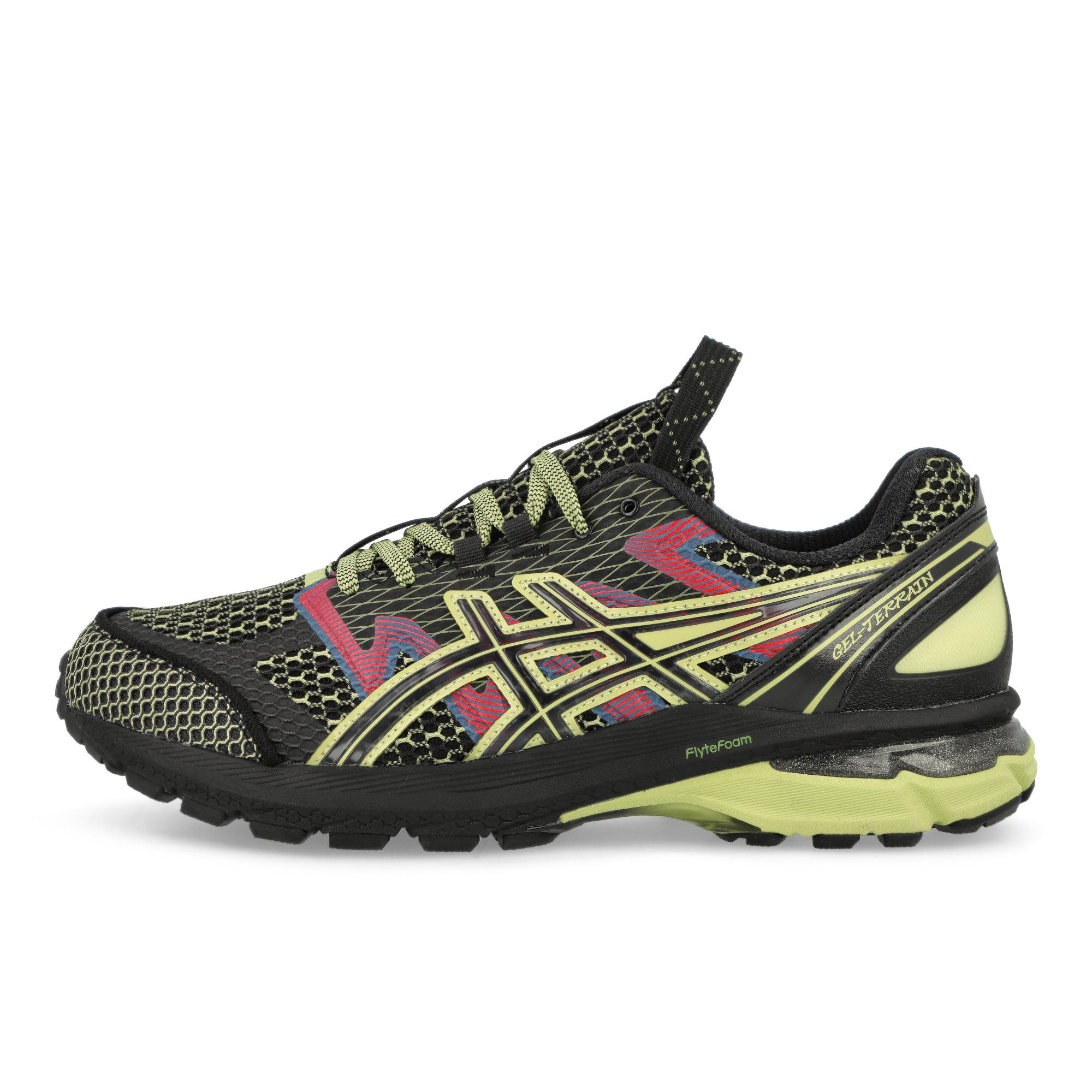 Asics US4-S Gel-Terrain Black / Neon Lime Low Top Sneakers 1203A394-001 | Overkill