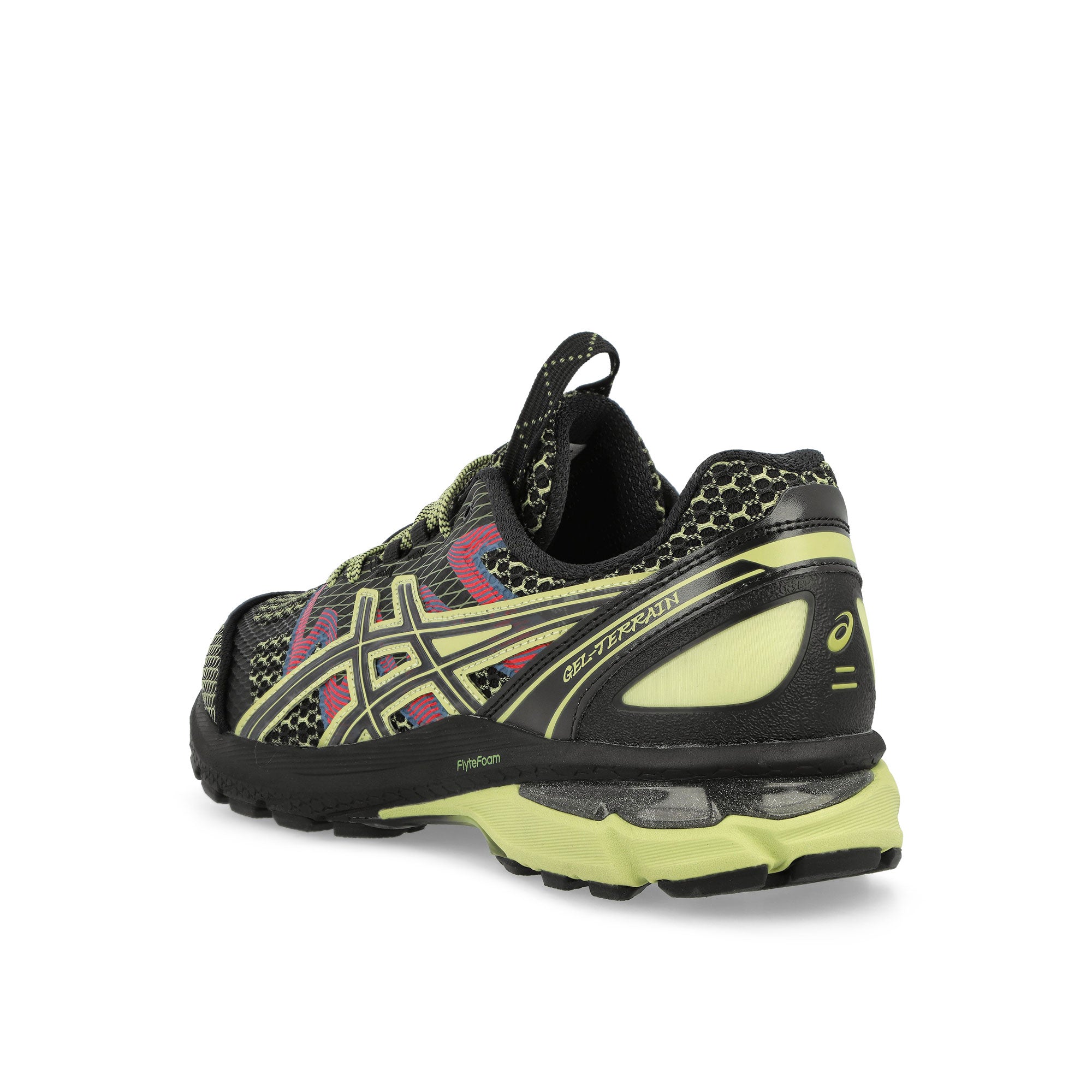 Asics US4-S Gel-Terrain Black / Neon Lime Low Top Sneakers Material | Overkill