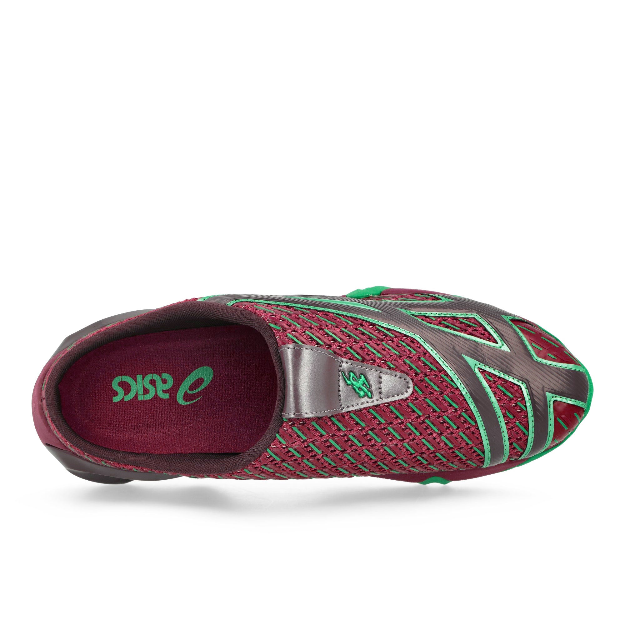 Asics Novalis Gel-Styrax Mule Earthy Maroon / Green Slides, Sandals & Slippers Detailfoto | Overkill