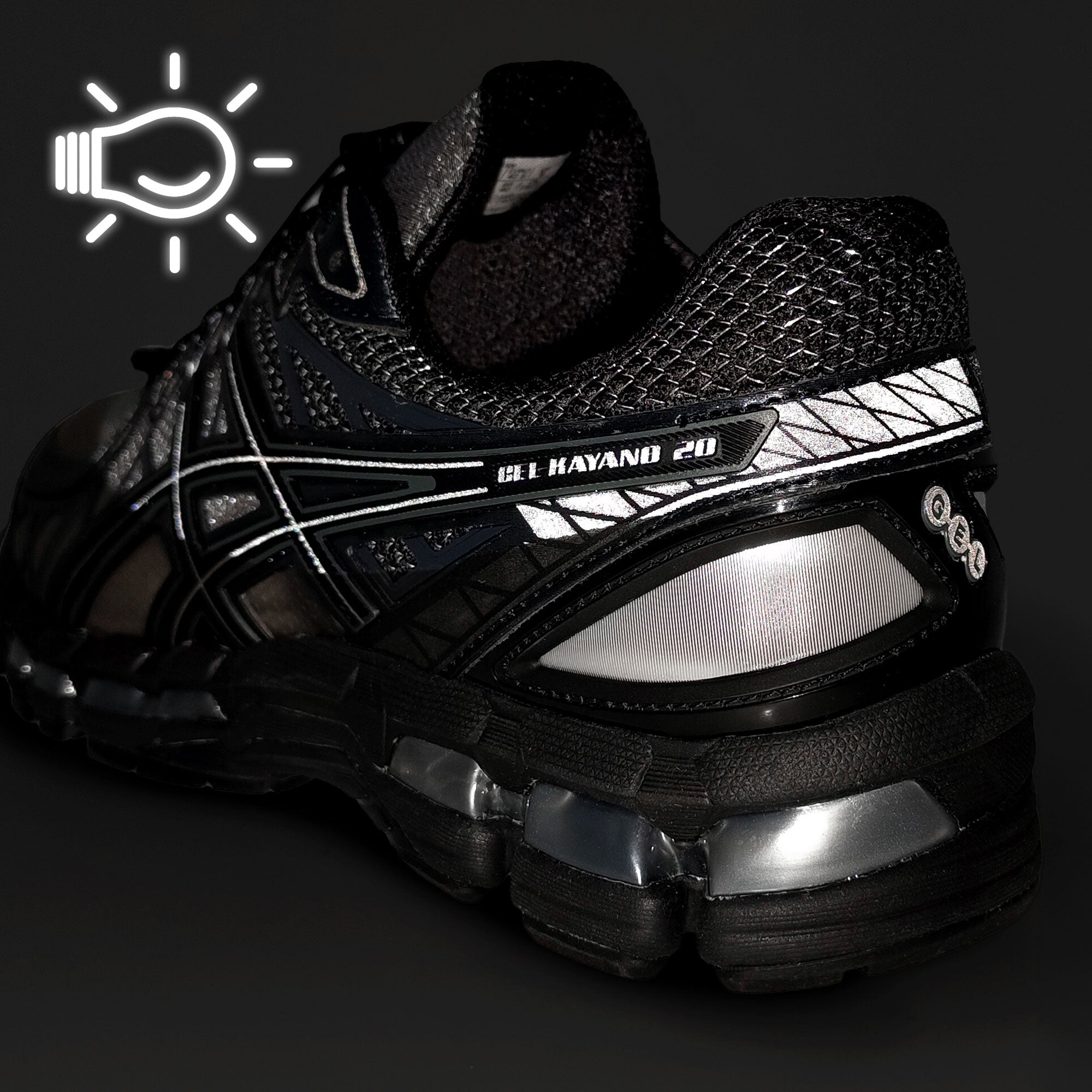 Asics Gel-Kayano 20 Obsidian Grey / Black Low Top Sneakers Material | Overkill